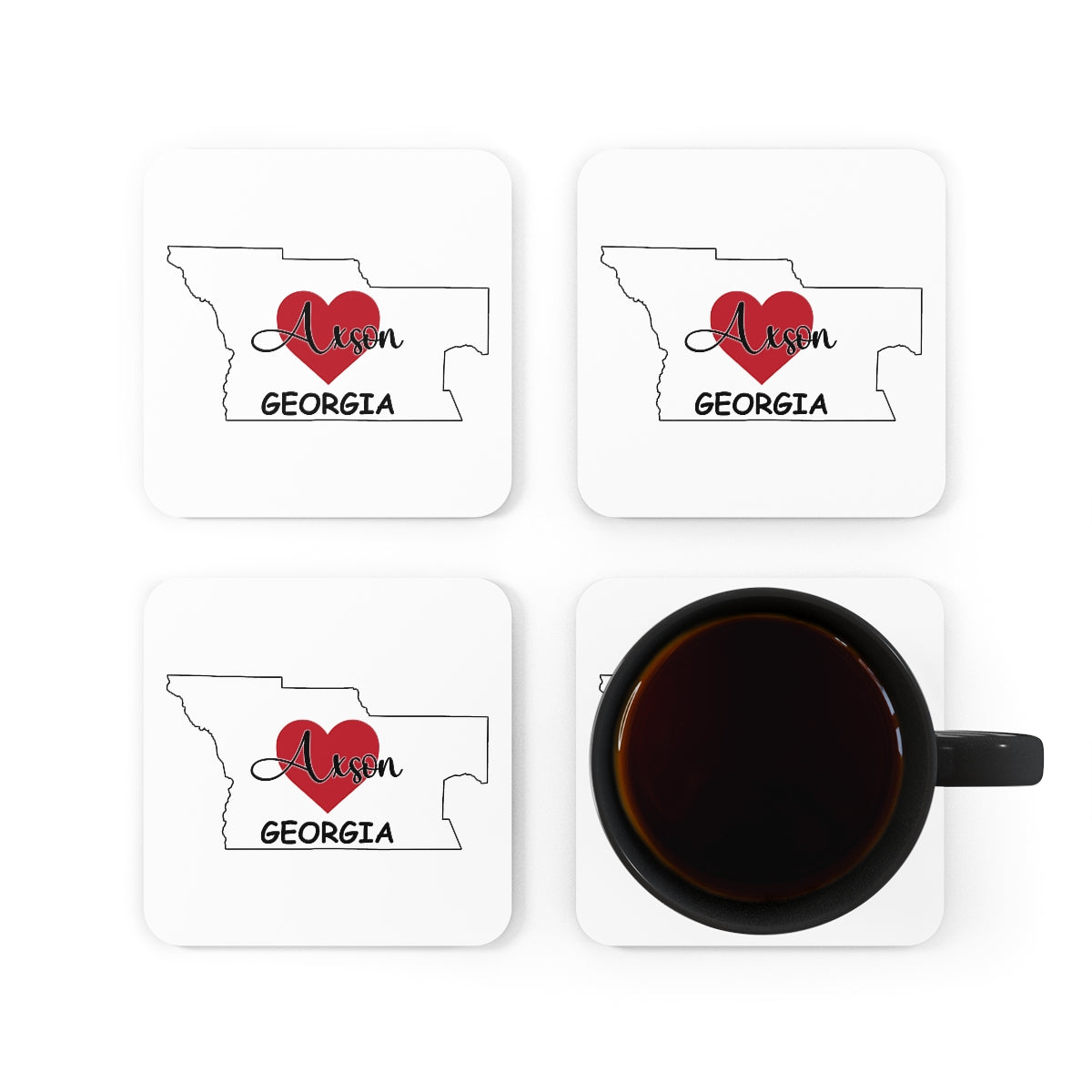 Axson Georgia Corkwood Coaster Set