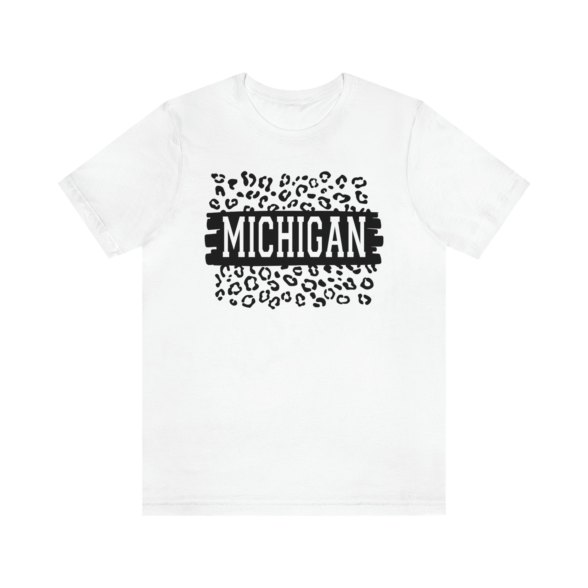 Michigan Leopard Print Short Sleeve T-shirt