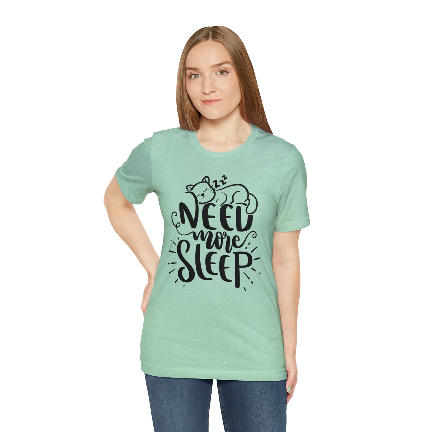 Need More Sleep Cat Short Sleeve T-shirt