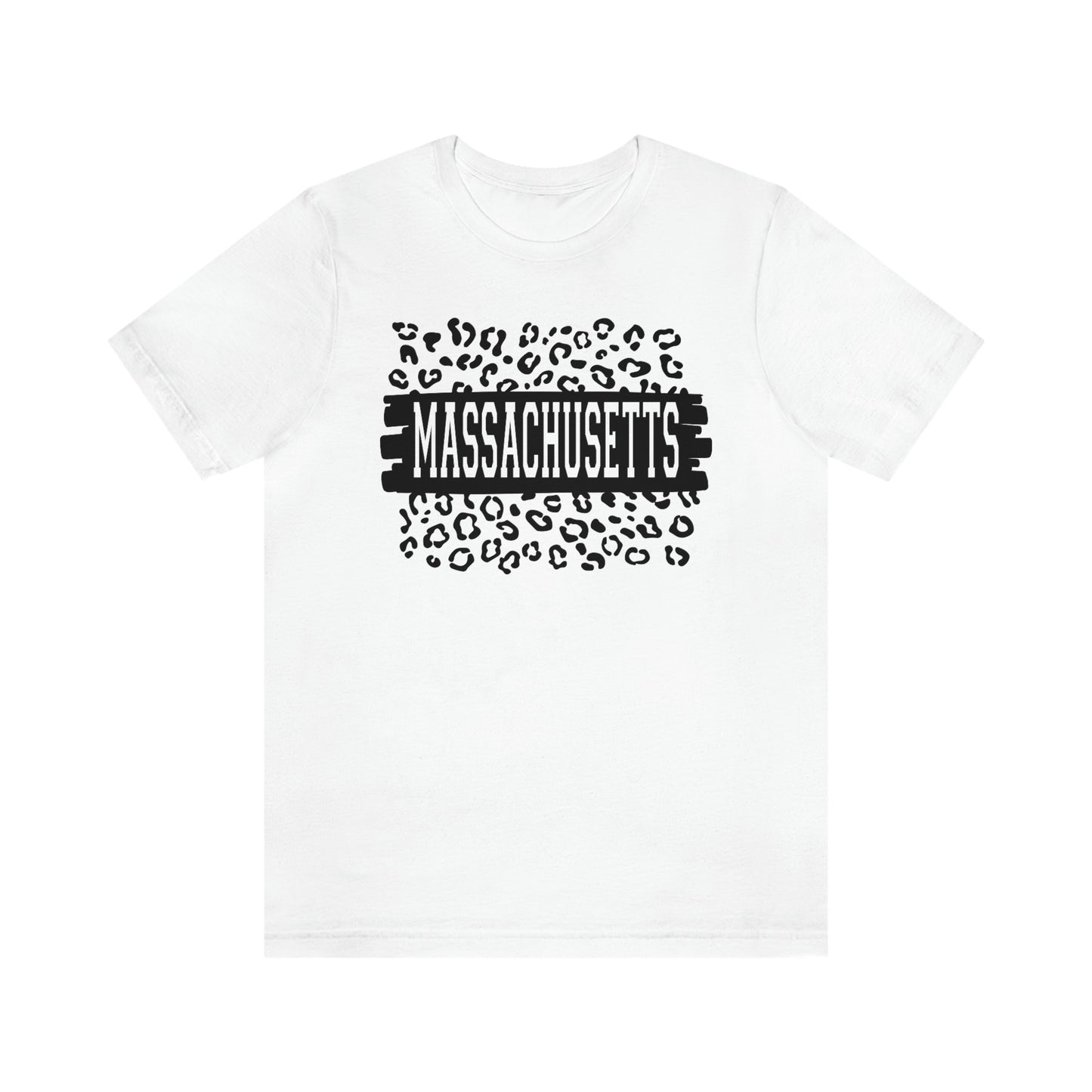 Massachusetts Leopard Print Short Sleeve T-shirt