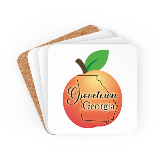 Grovetown Georgia Corkwood Coaster Set