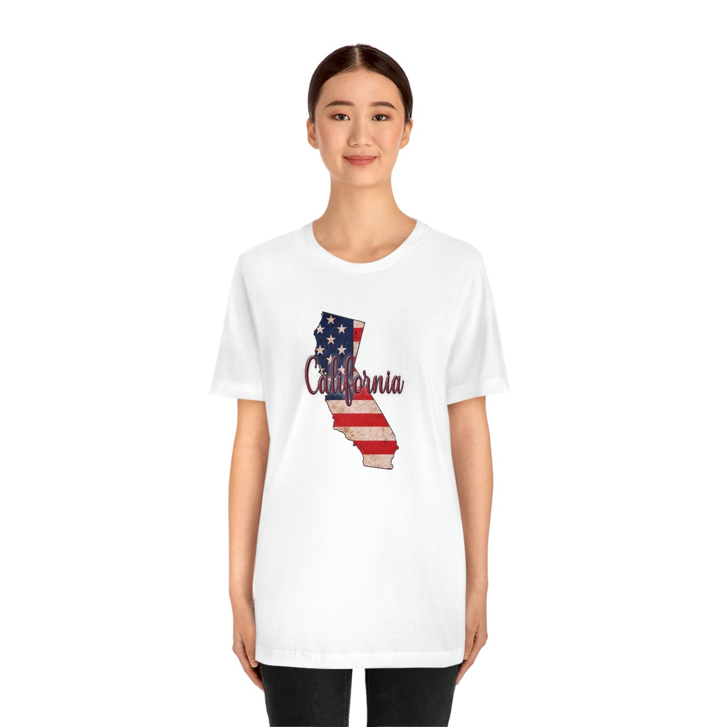 California US Flag Unisex Jersey Short Sleeve Tee Tshirt T-shirt