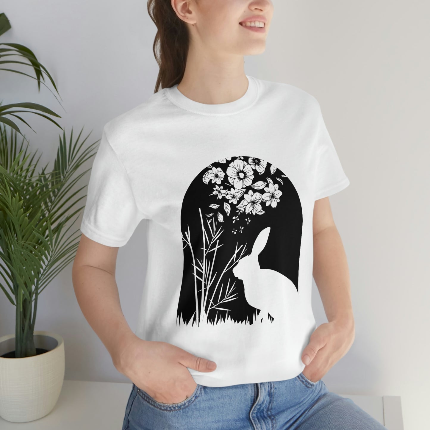 Bunny silhouette scene tshirt tee t-shirt