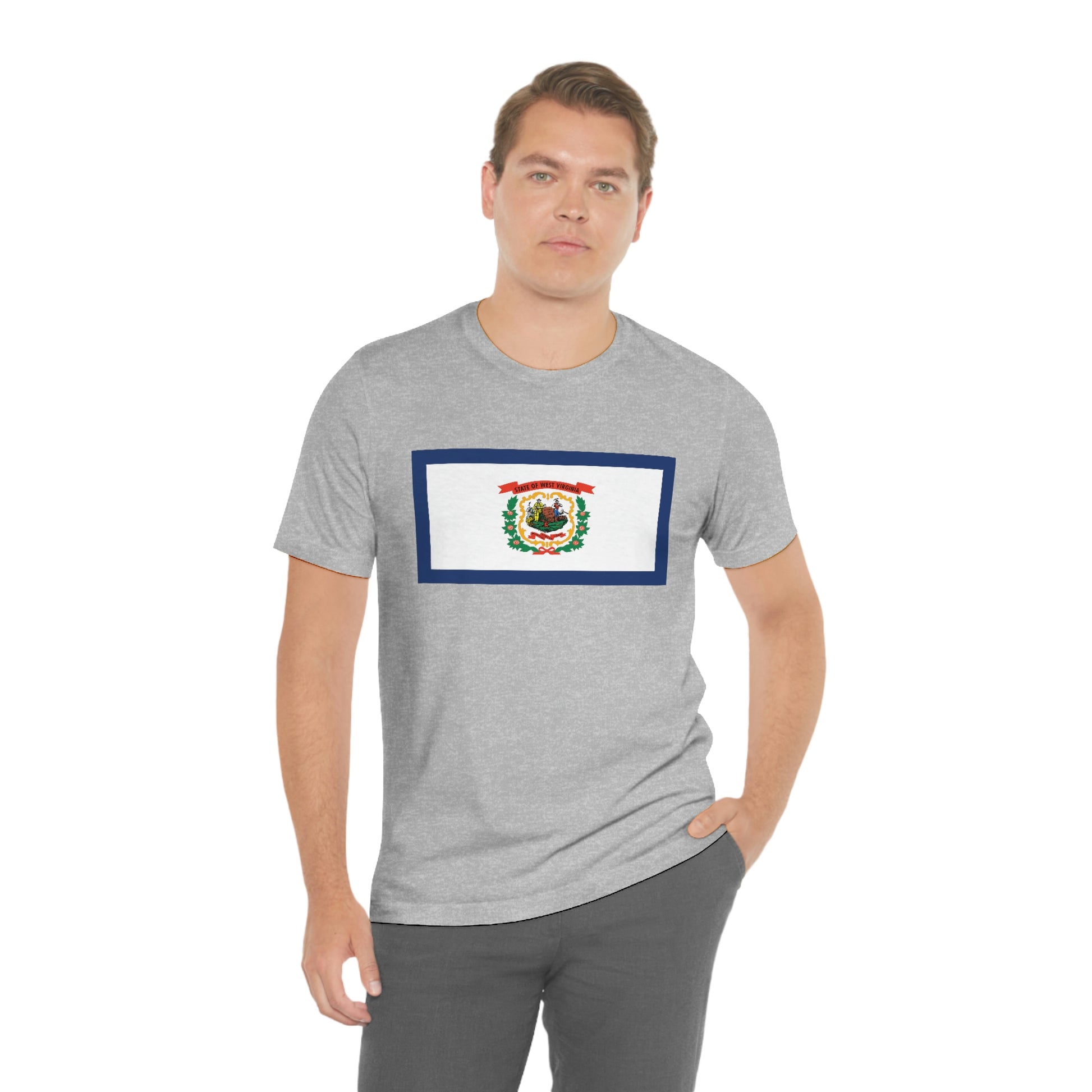 West Virginia Flag Unisex Jersey Short Sleeve Tee Tshirt T-shirt