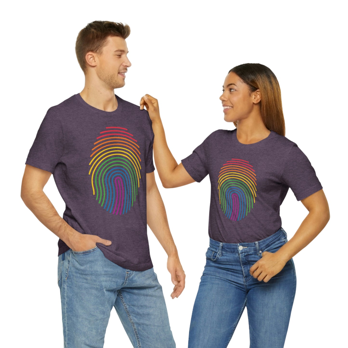 Fingerprint LGBTQIA Print Unisex Jersey Short Sleeve Tee