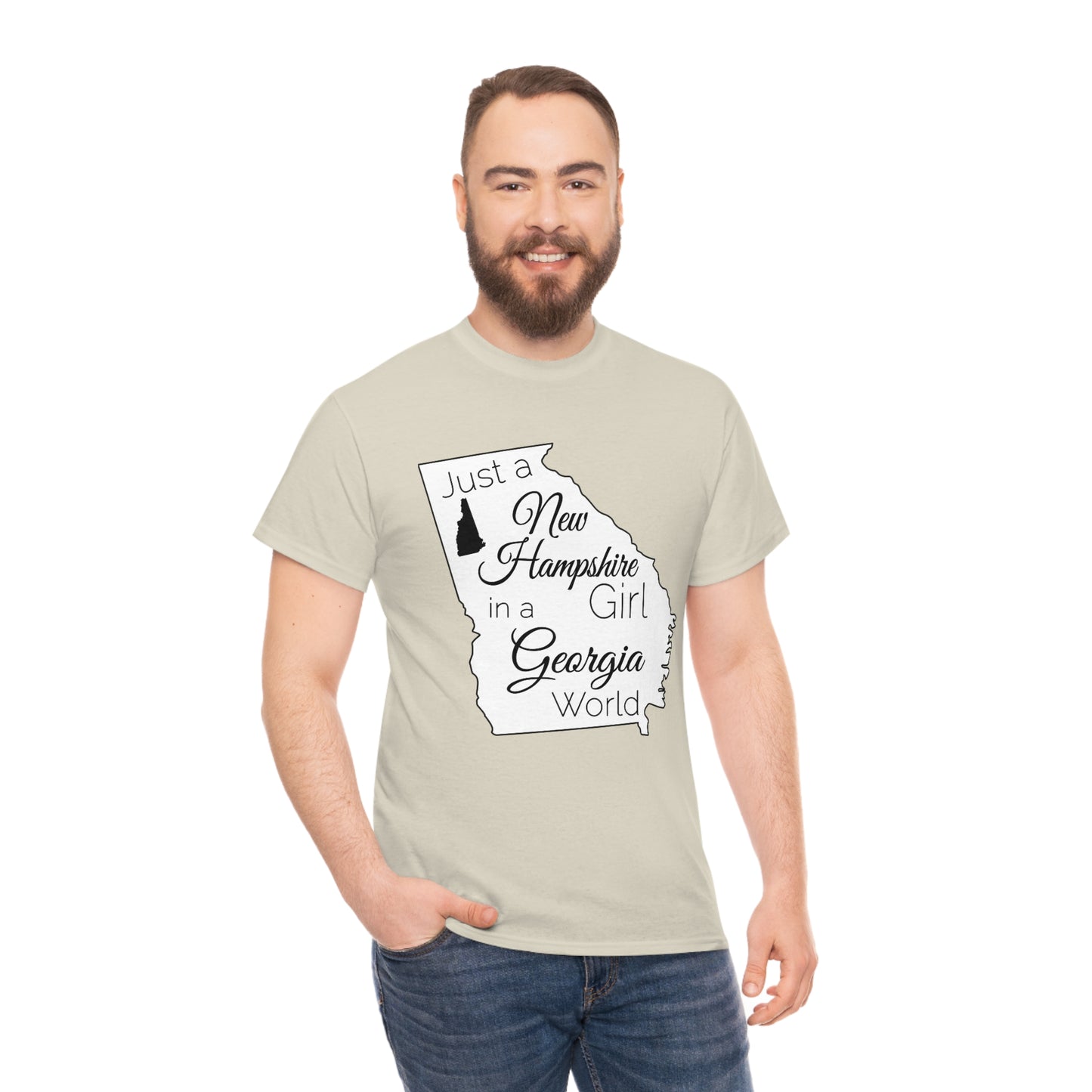 Just a New Hampshire Girl in a Georgia World Unisex Heavy Cotton Tee
