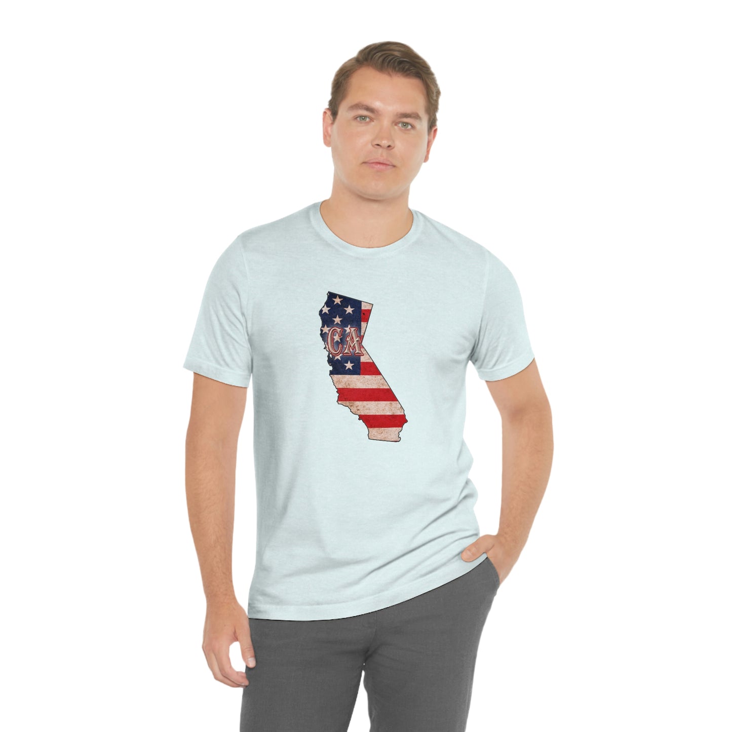California US Flag Unisex Jersey Short Sleeve Tee Tshirt T-shirt