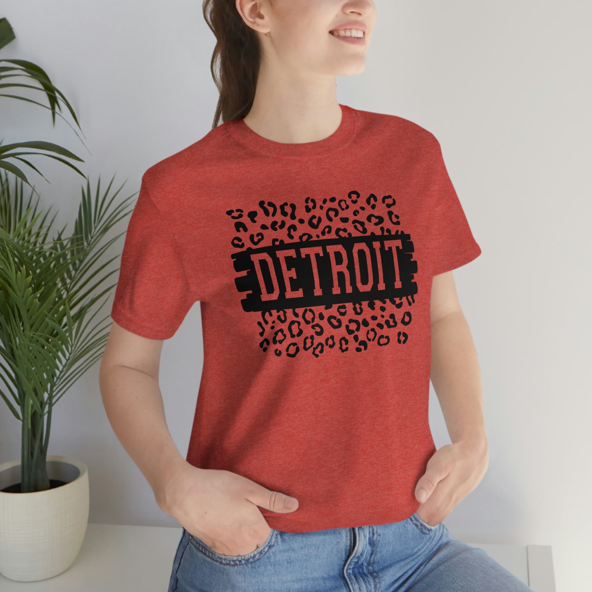 Detroit Leopard Print Short Sleeve T-shirt