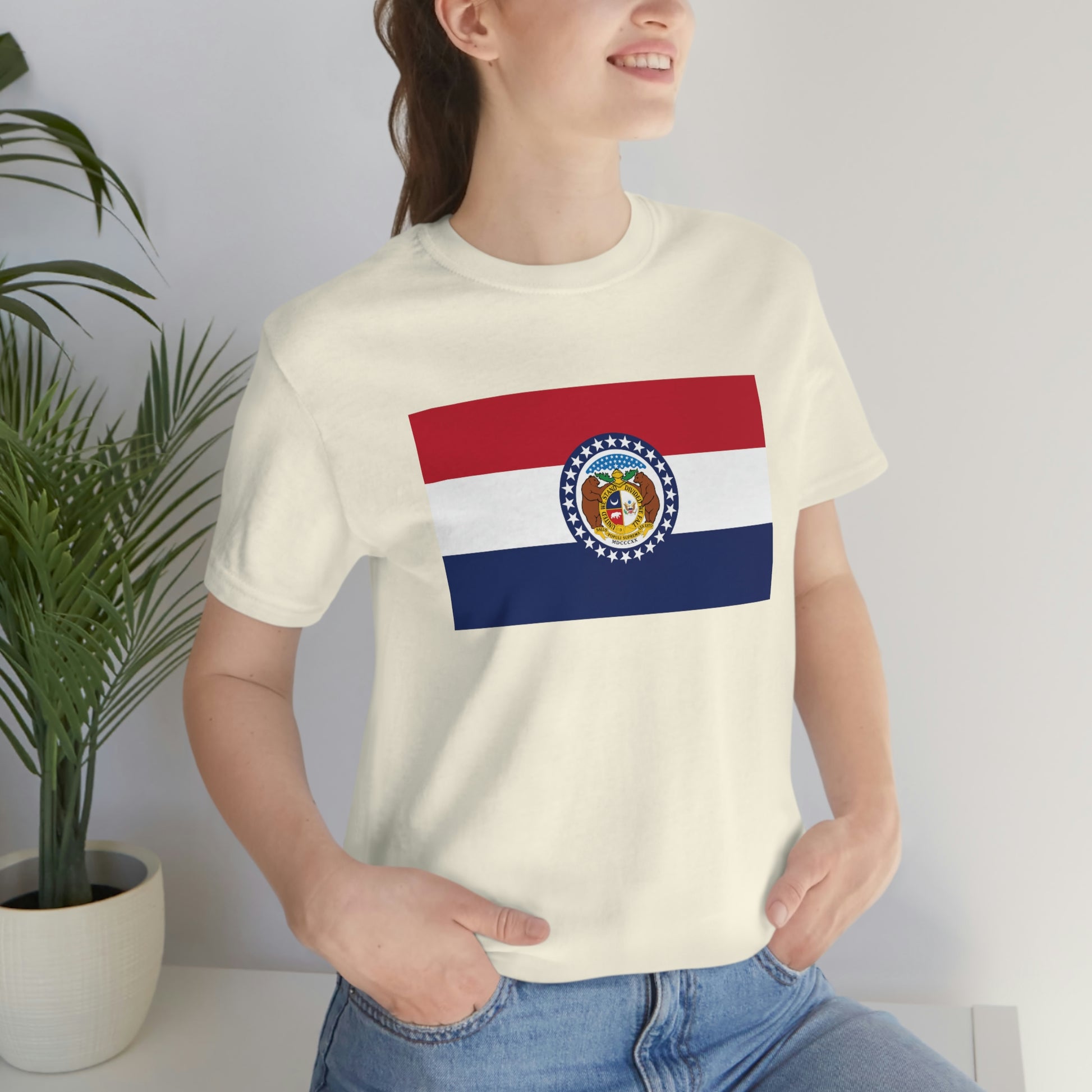 Missouri Flag Unisex Jersey Short Sleeve Tee Tshirt T-shirt