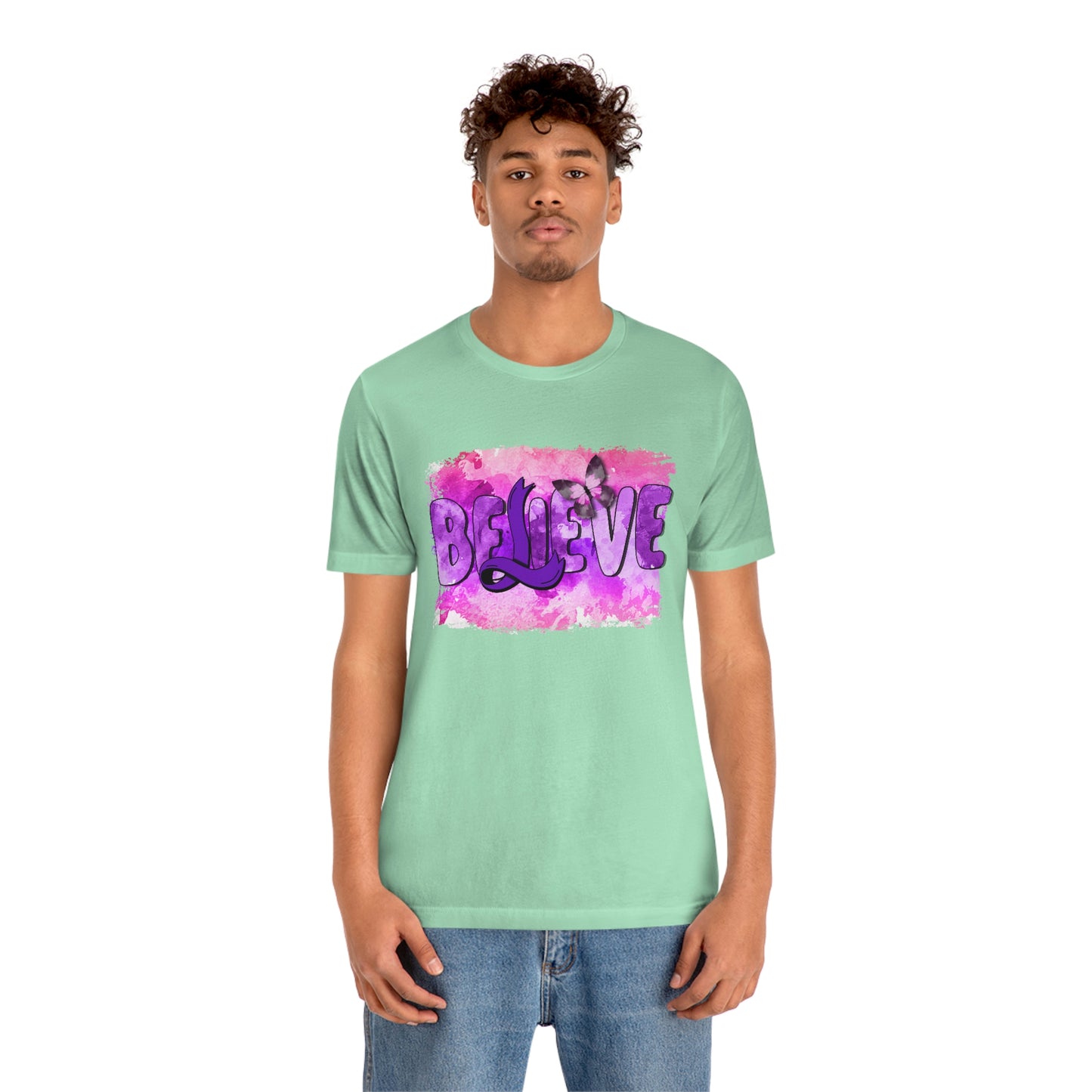 Believe Print Unisex Jersey Short Sleeve Tee
