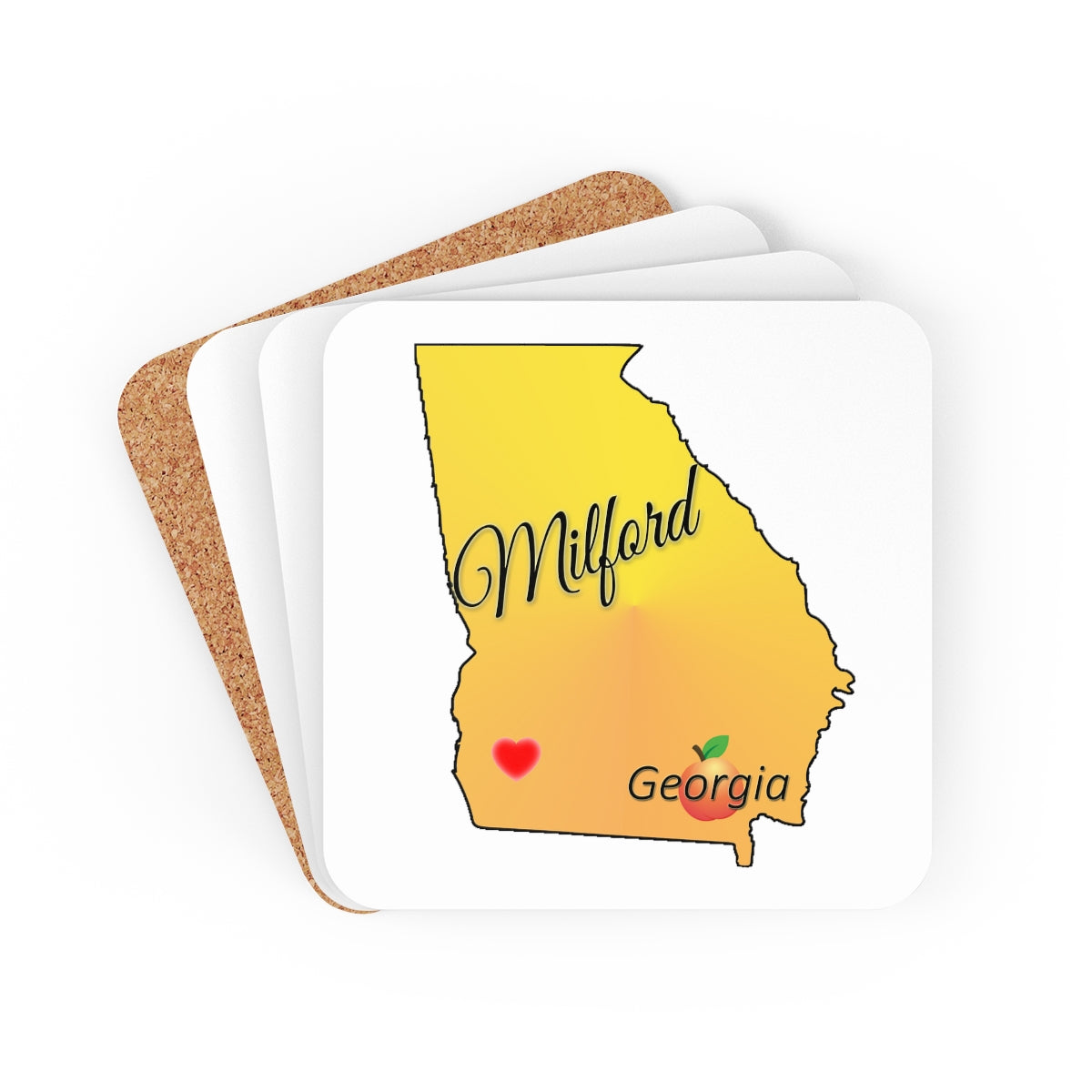 Milford Georgia Corkwood Coaster Set