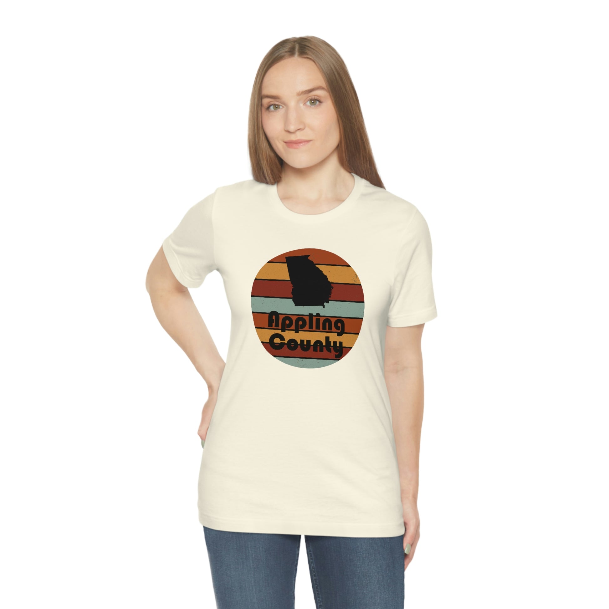Appling County Georgia Retro Sunset Unisex Jersey Short Sleeve Tee Tshirt T-shirt