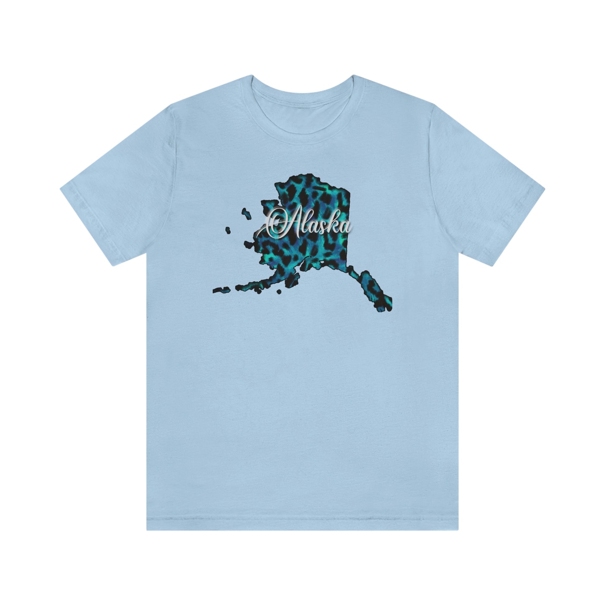 Alaska Blue Leopard Unisex Jersey Short Sleeve T-shirt