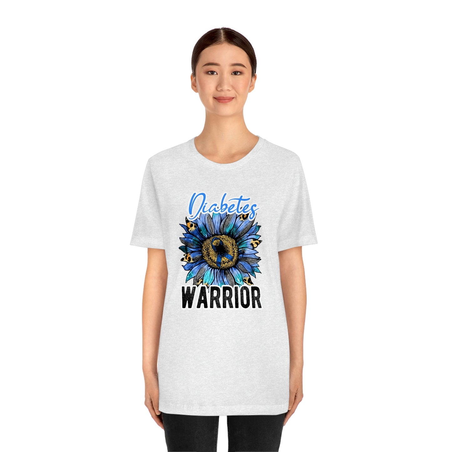 Diabetes Warrior Diabetes Awareness Print Unisex Jersey Short Sleeve Tee