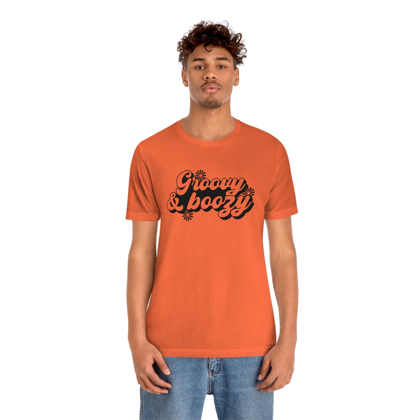 Groovy and Boozy Unisex Jersey Short Sleeve Tee