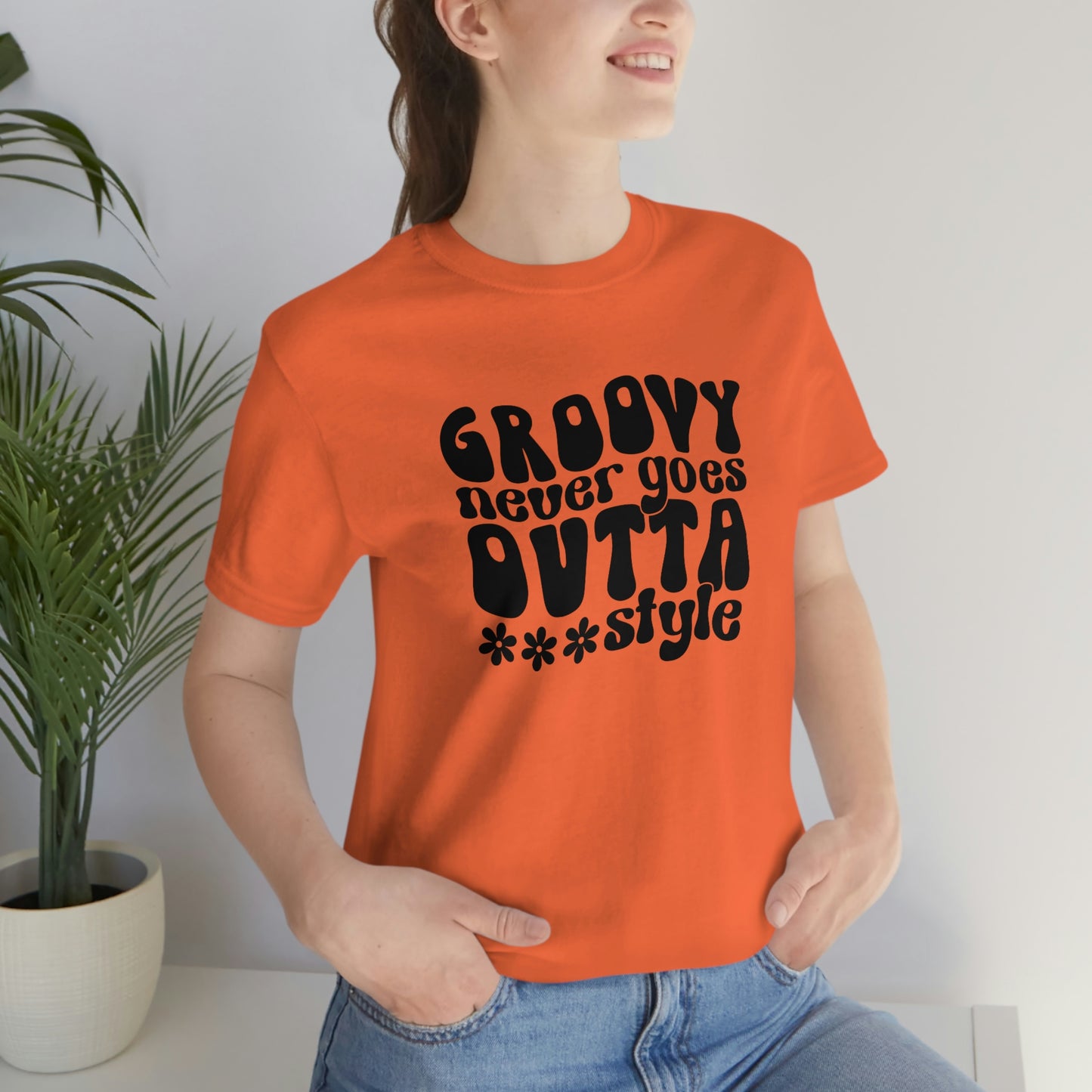 Groovy Never Goes Out of Style Unisex Jersey Short Sleeve Tee