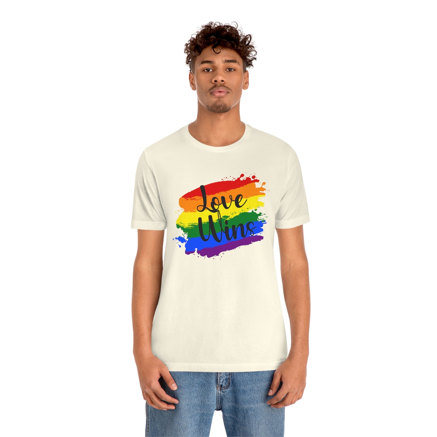 Love Wins LGBTQIA Print Unisex Jersey Short Sleeve Tee