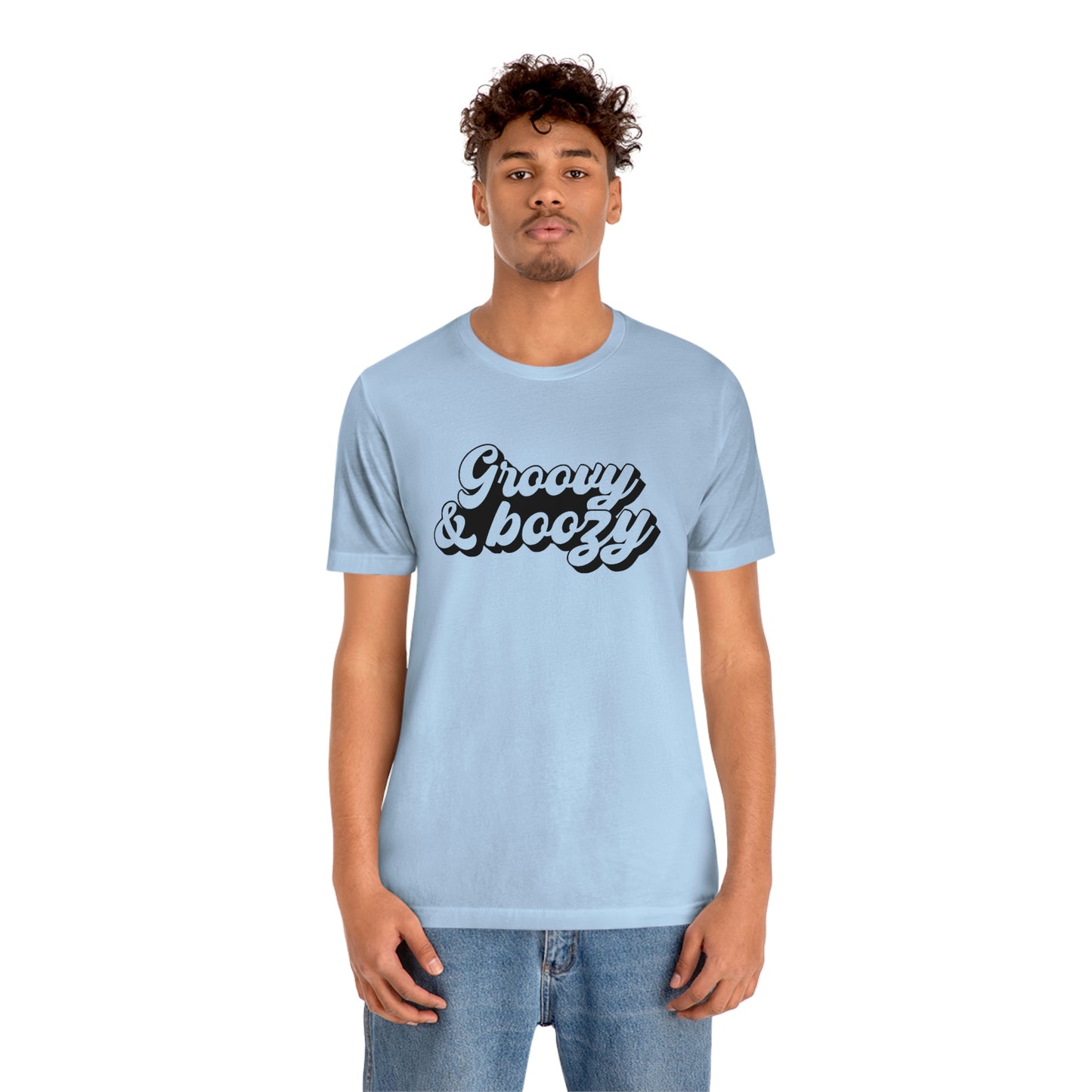 Groovy and Boozy Unisex Jersey Short Sleeve Tee