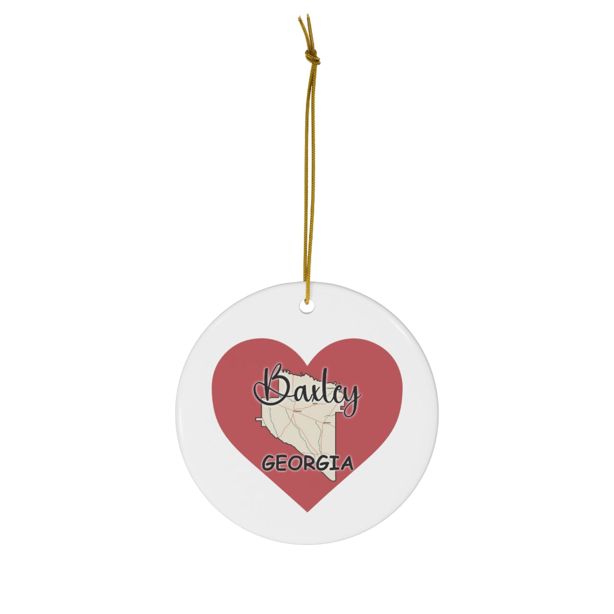 Baxley Georgia Ceramic Ornament, 1-Pack