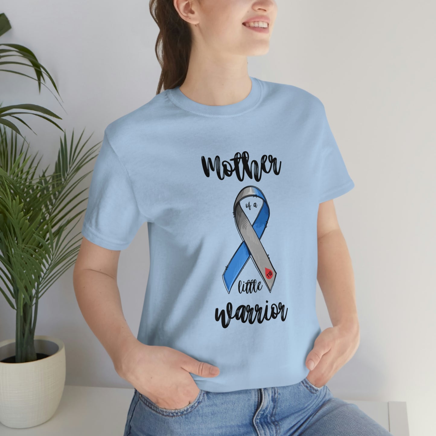 Mother of a Little Warrior Print Unisex Jersey Short Sleeve Tee