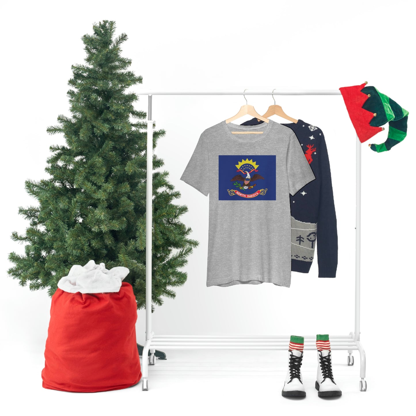 North Dakota Flag Unisex Jersey Short Sleeve Tee Tshirt T-shirt