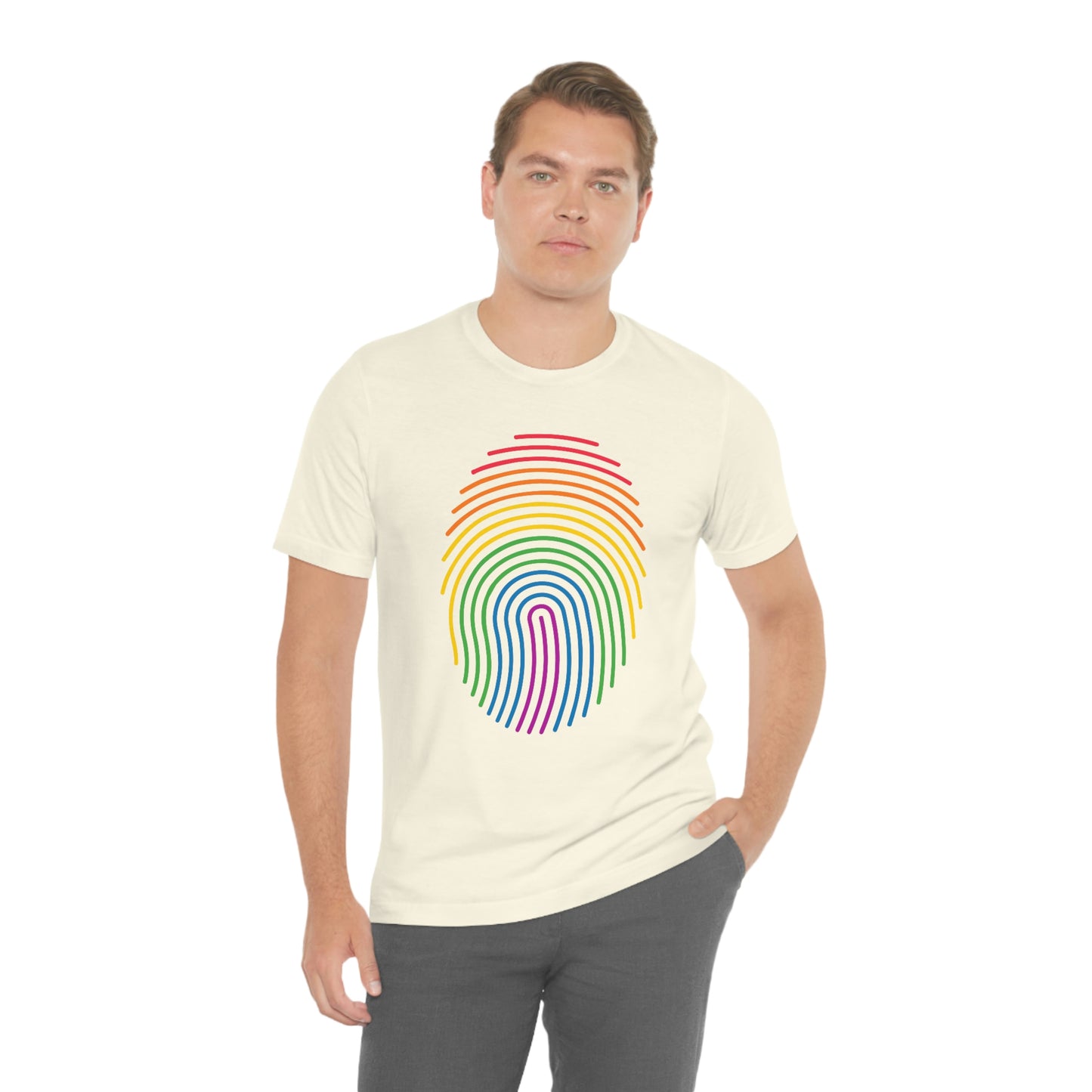 Fingerprint LGBTQIA Print Unisex Jersey Short Sleeve Tee