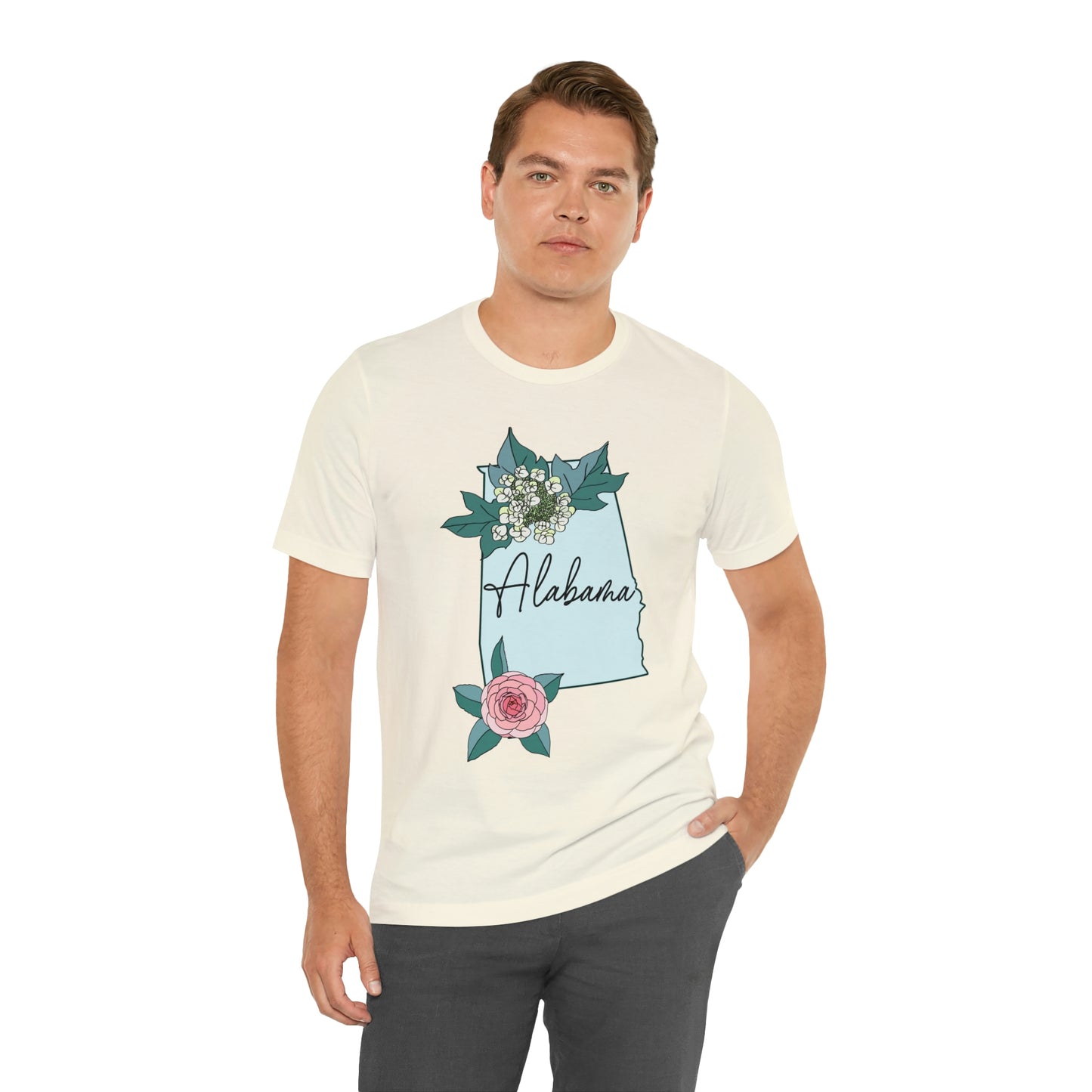 Alabama State Flower Short Sleeve T-shirt
