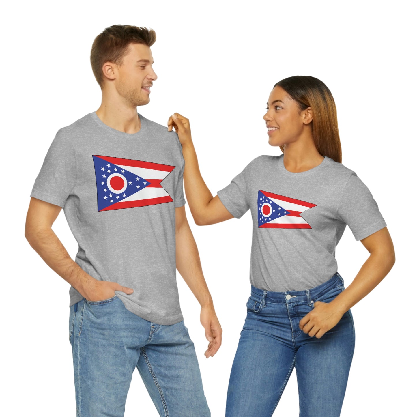 Ohio Flag Unisex Jersey Short Sleeve Tee Tshirt T-shirt