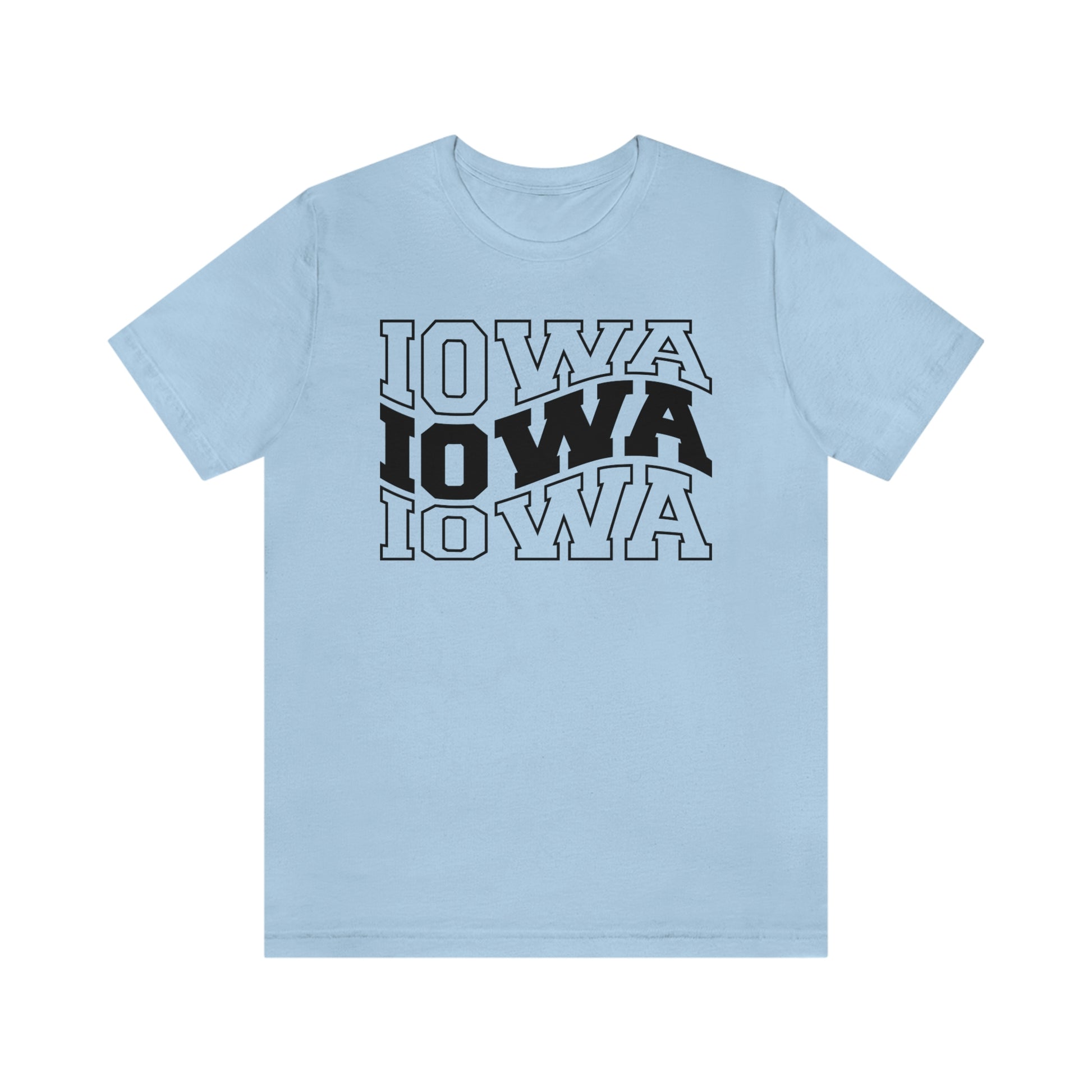 Iowa Varsity Letters Triple Wavy Short Sleeve T-shirt