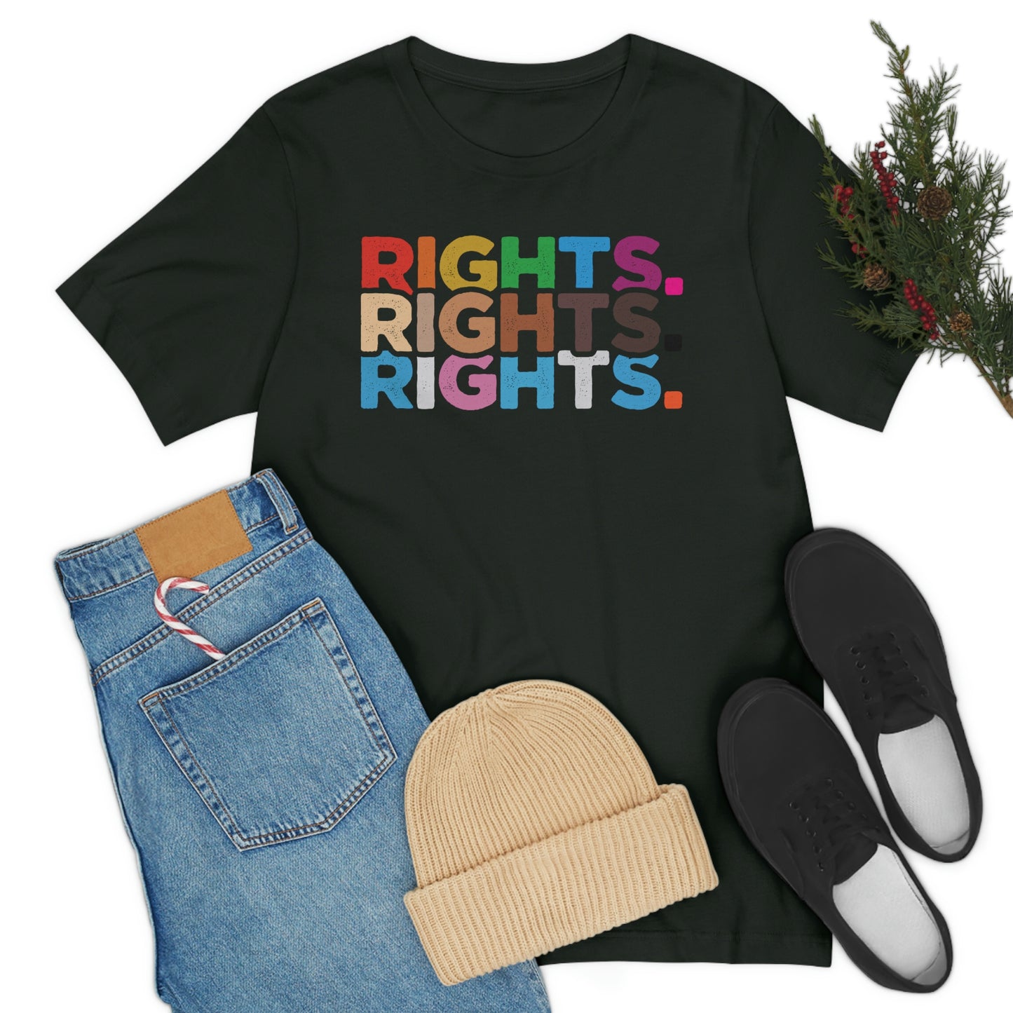 Rights. Rights. Rights. LGBTQIA Unisex Jersey Short Sleeve Tee