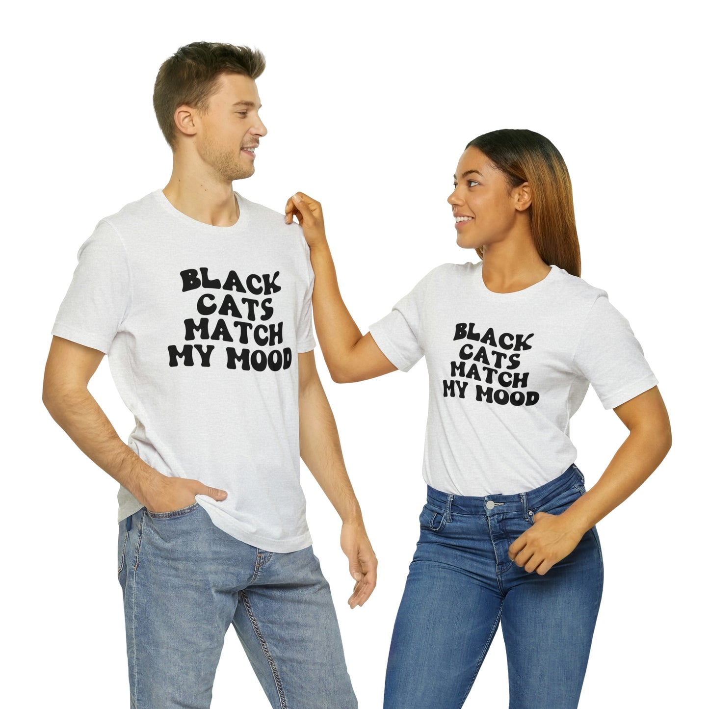 Black Cats Match My Mood Short Sleeve T-shirt