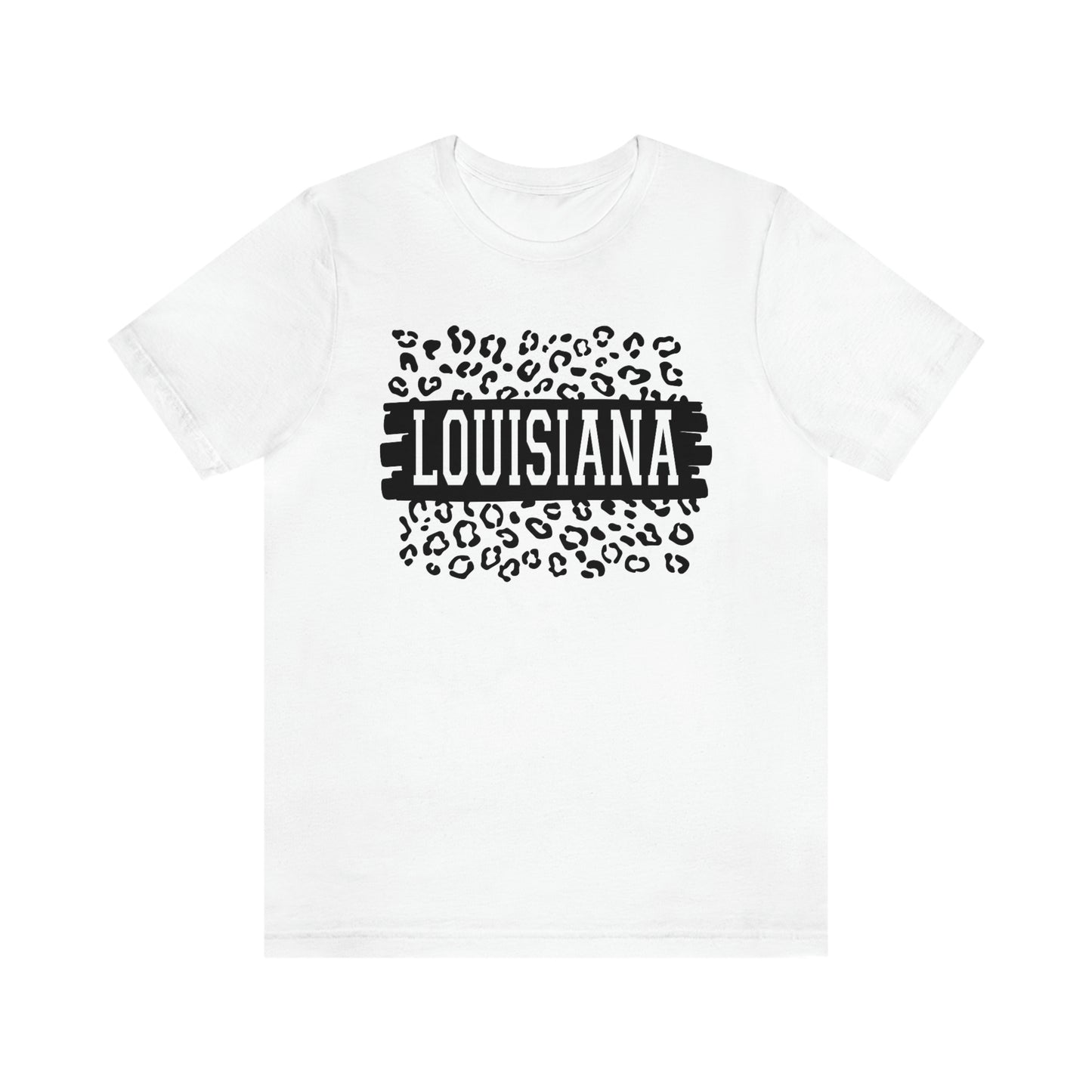 Louisiana Leopard Print Short Sleeve T-shirt