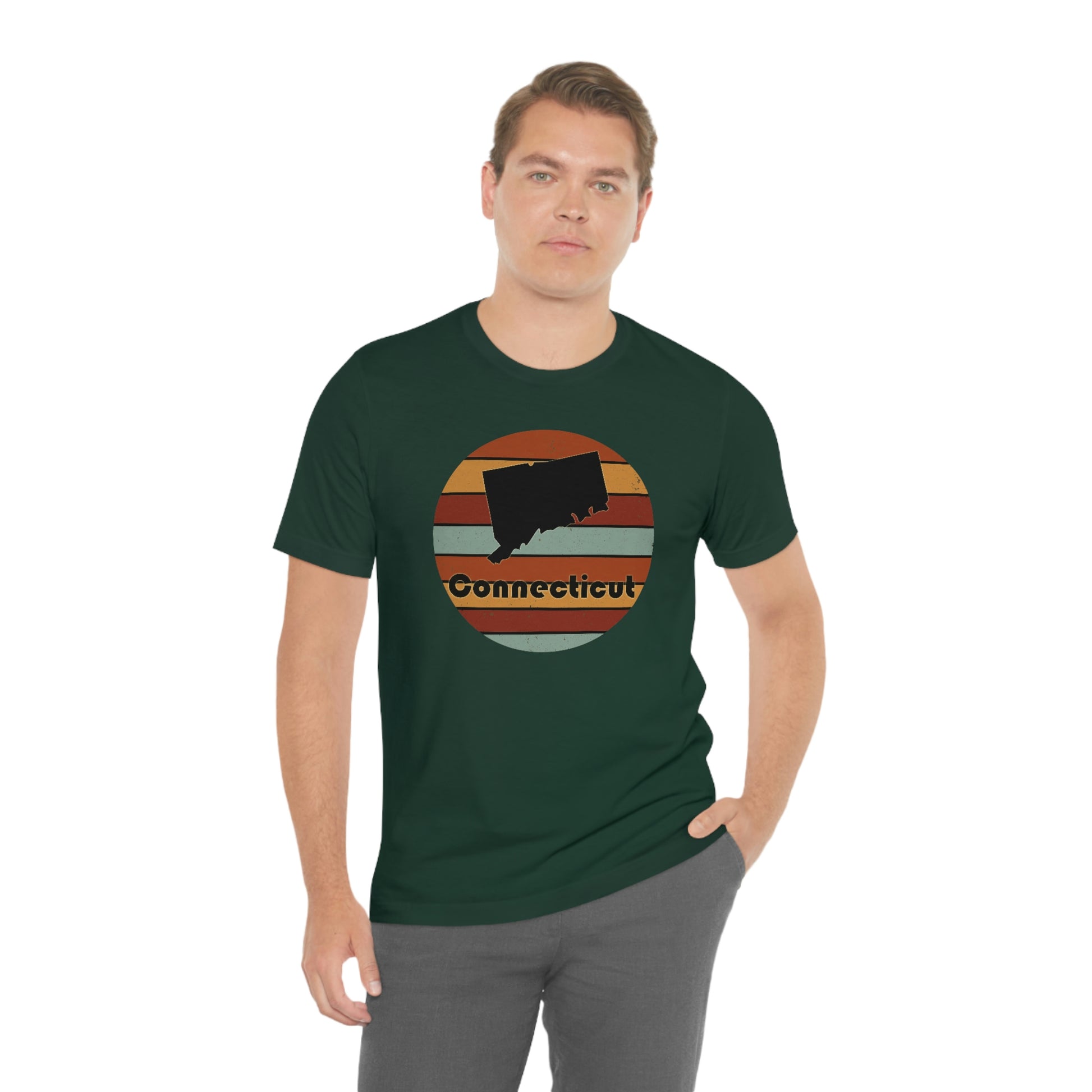 Connecticut Retro Sunset Short Sleeve  T-shirt