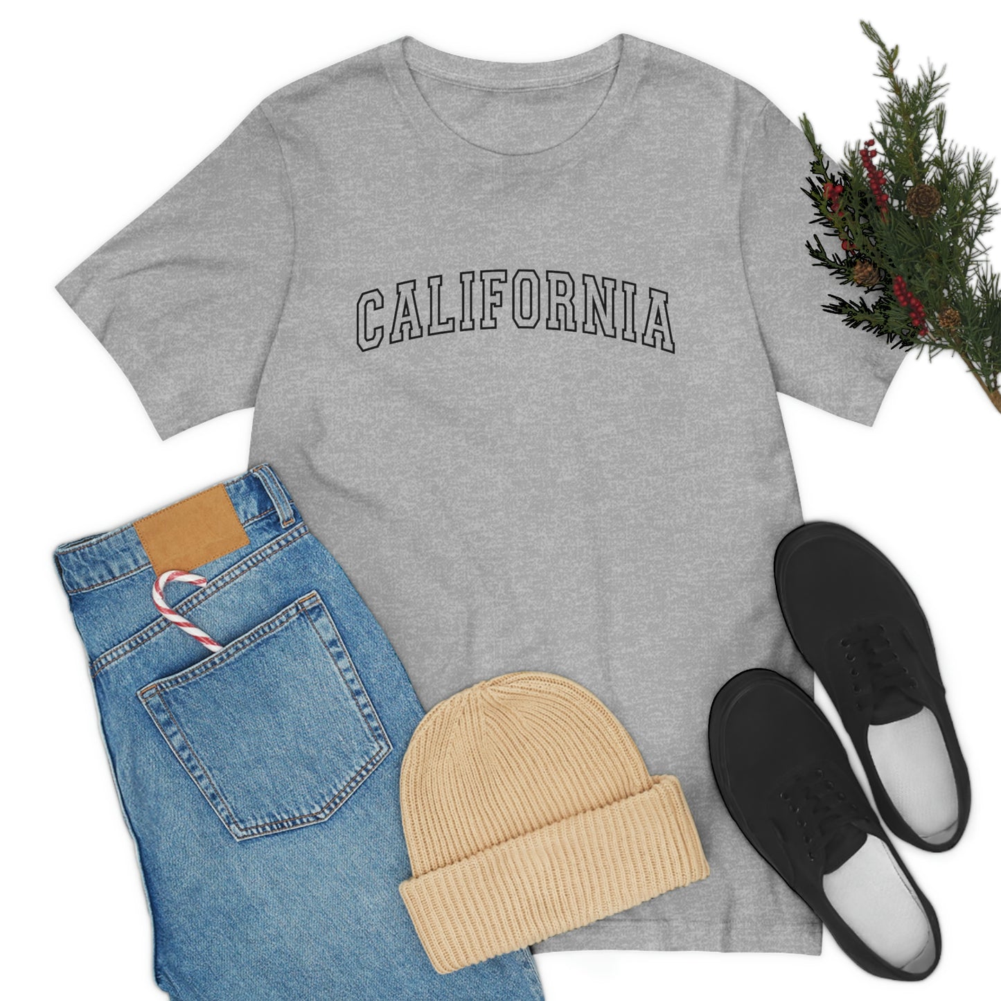 California Arch Varsity Letters Unisex Jersey Short Sleeve Tee Tshirt T-shirt
