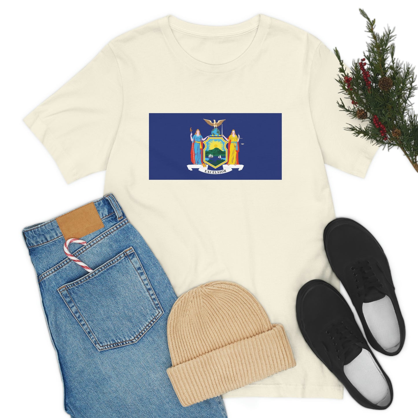 New York Flag Unisex Jersey Short Sleeve Tee Tshirt T-shirt