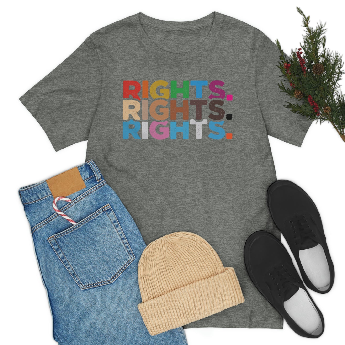 Rights. Rights. Rights. LGBTQIA Unisex Jersey Short Sleeve Tee