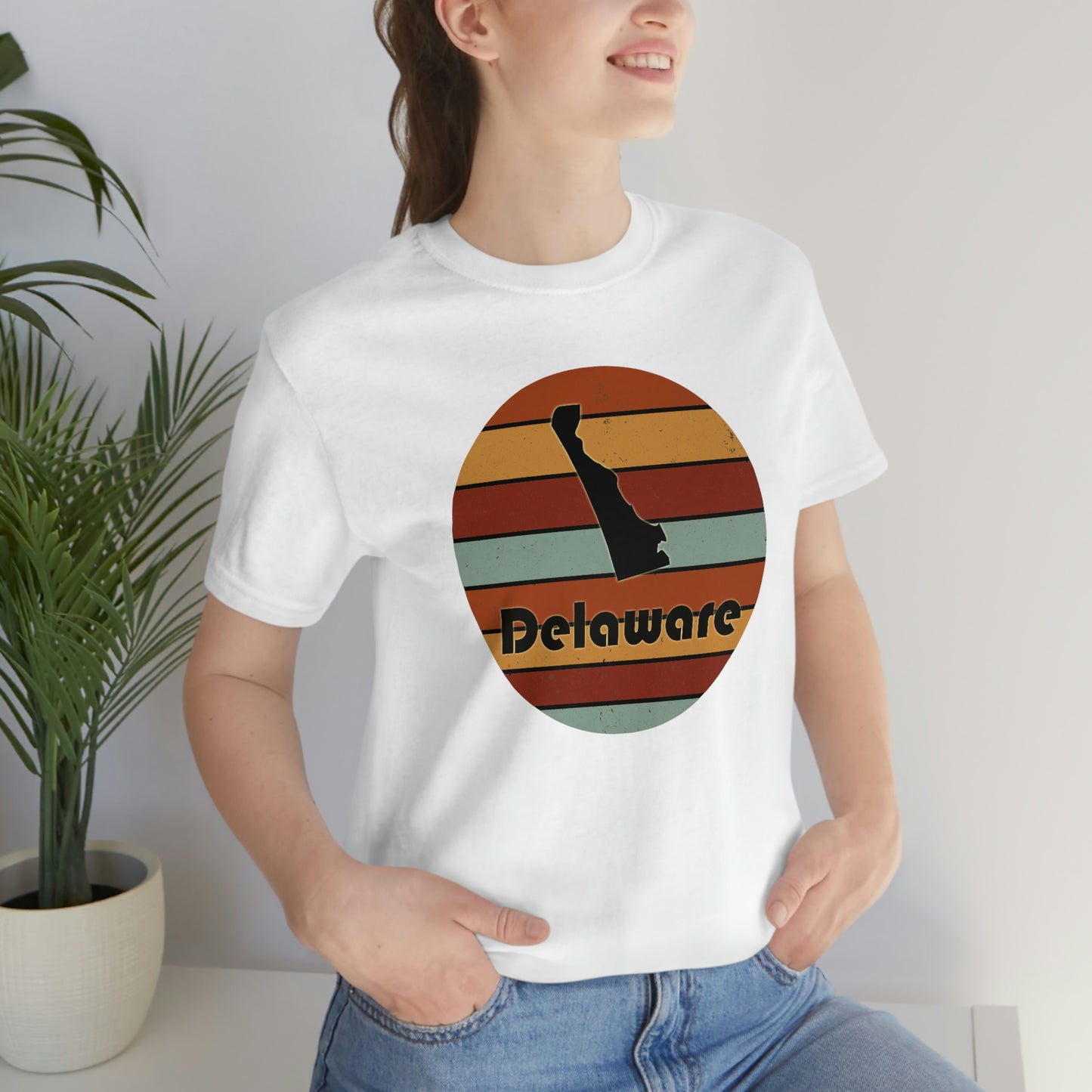Delaware Retro Sunset Short Sleeve T-shirt