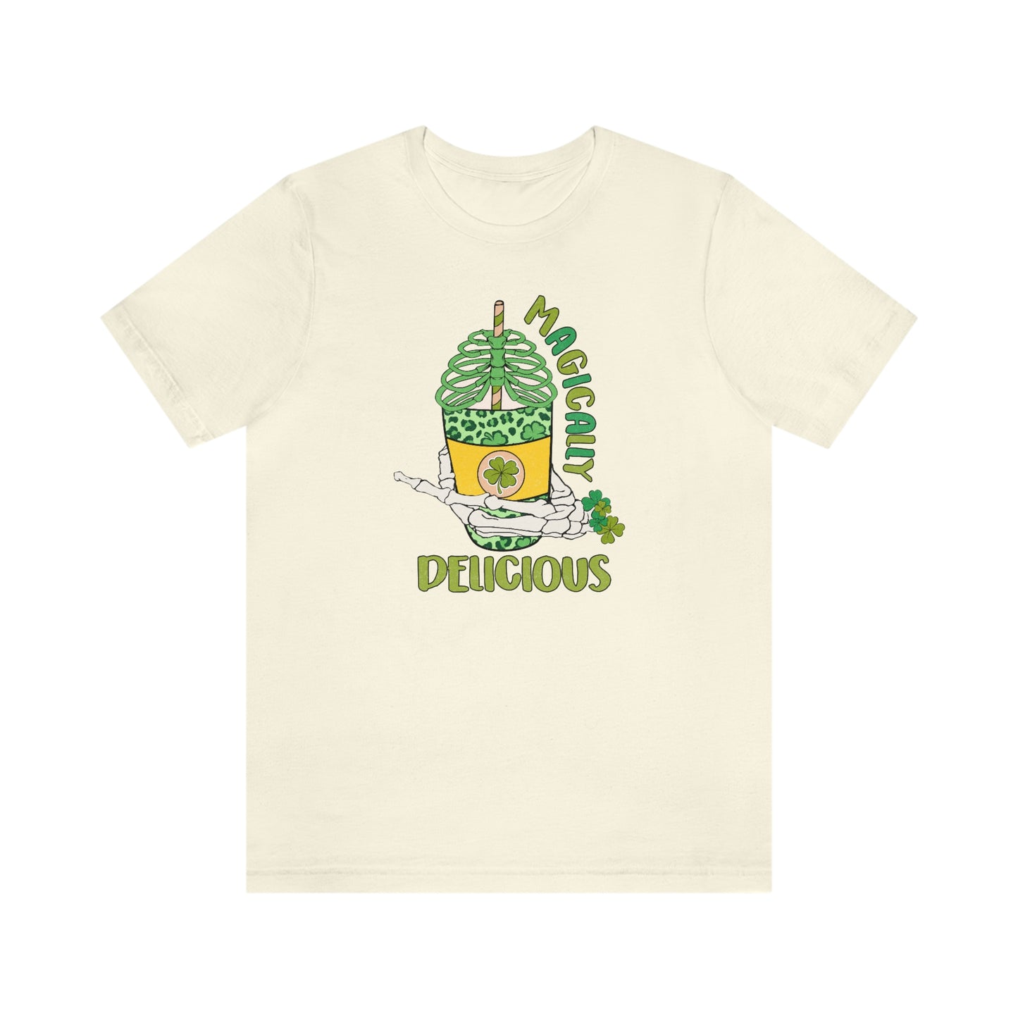 Magically Delicious Coffee Cup St. Patrick's Day Unisex Jersey Short Sleeve Tee