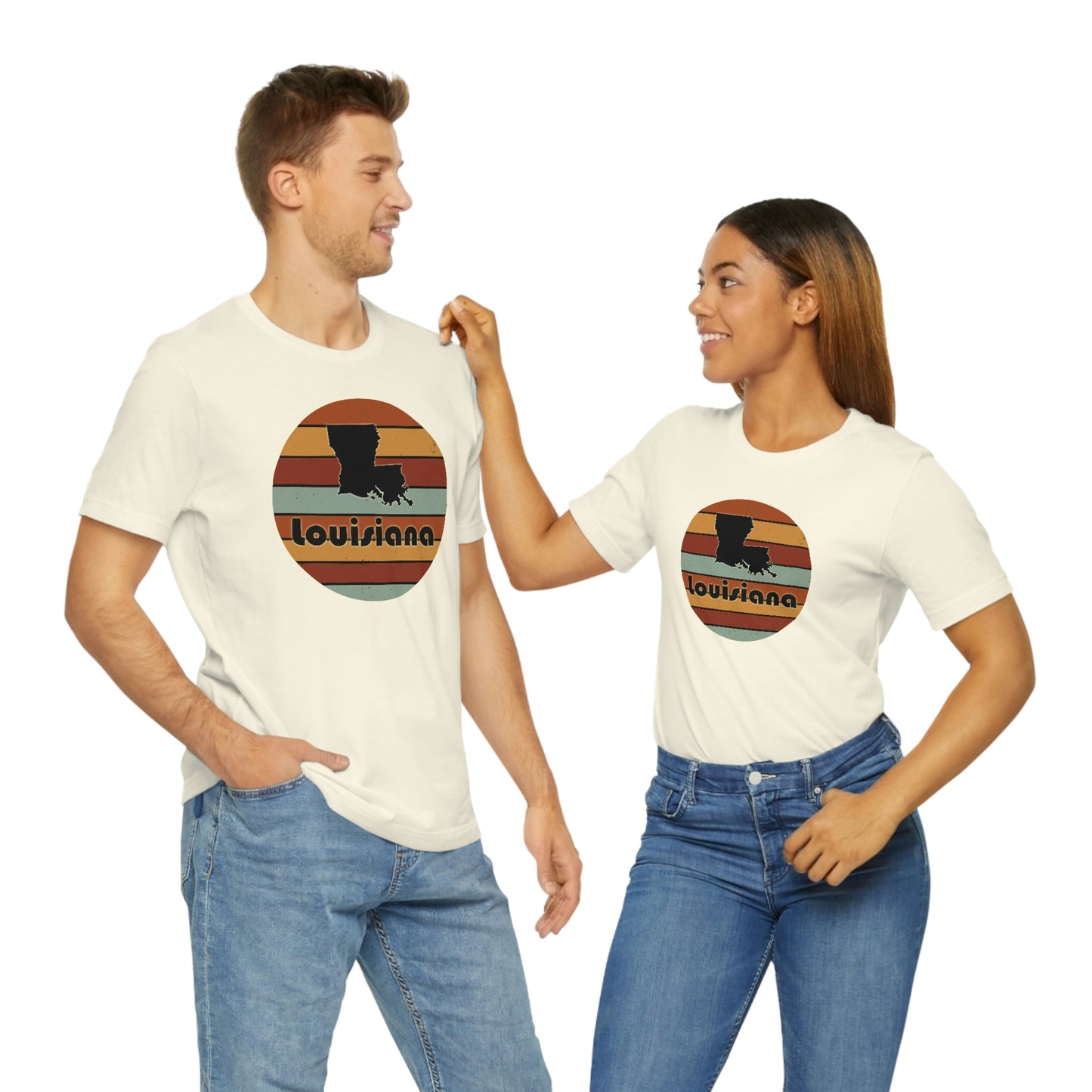 Louisiana Retro Sunset Short Sleeve T-shirt