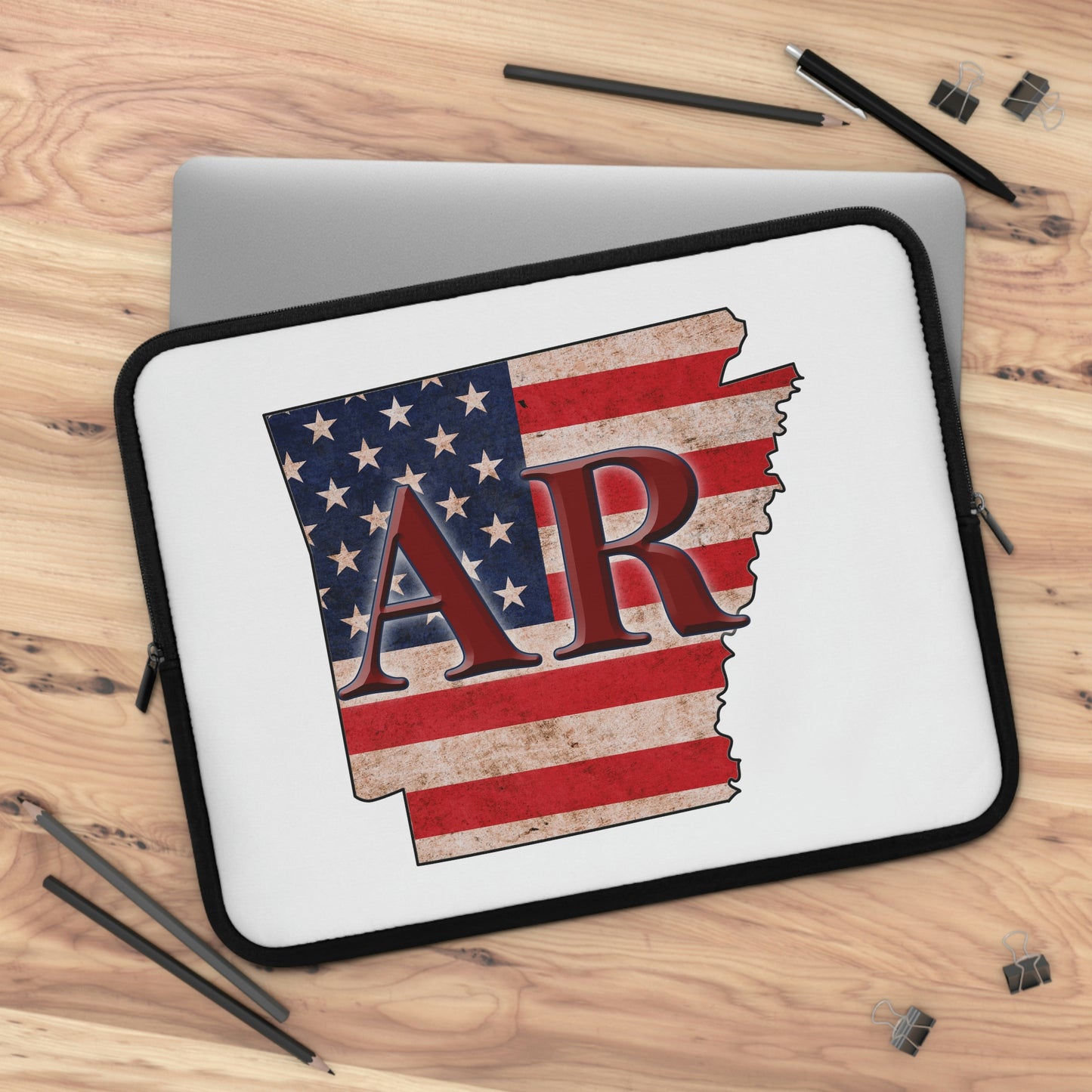 Arkansas US Flag AR Laptop Sleeve