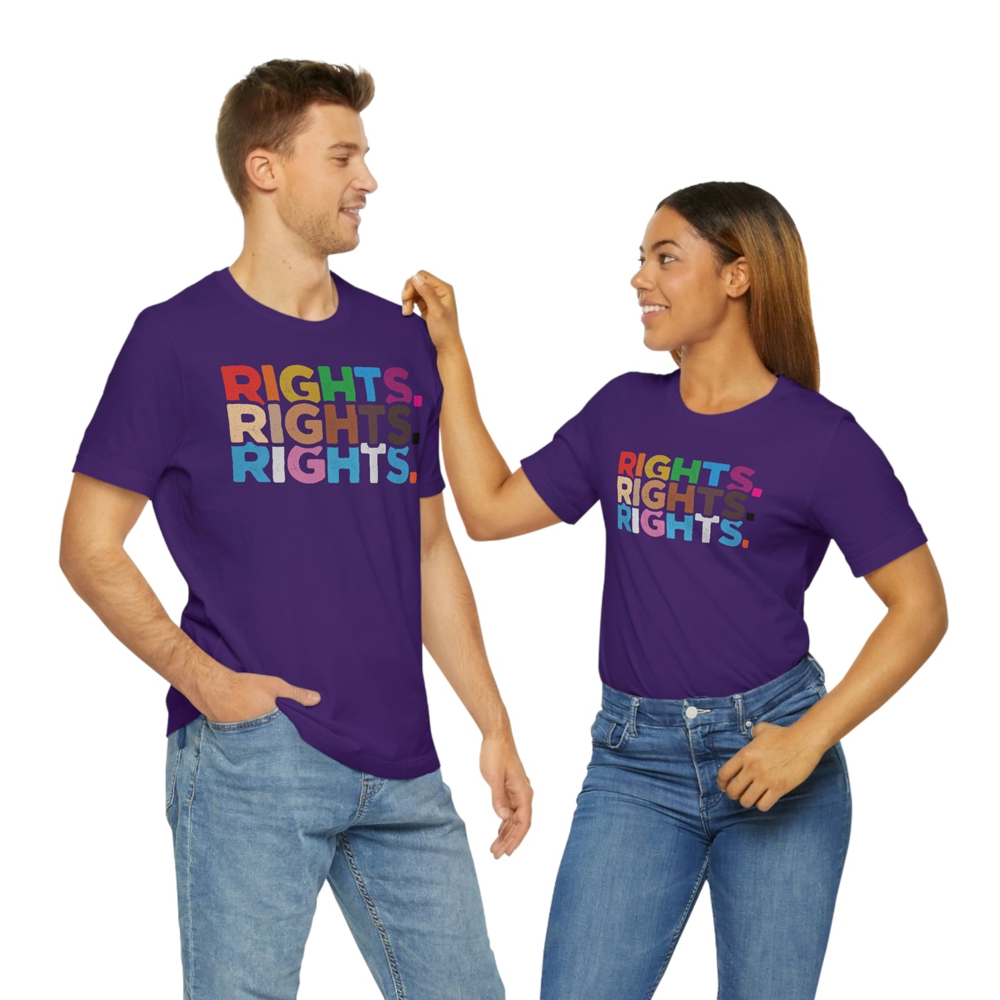 Rights. Rights. Rights. LGBTQIA Unisex Jersey Short Sleeve Tee