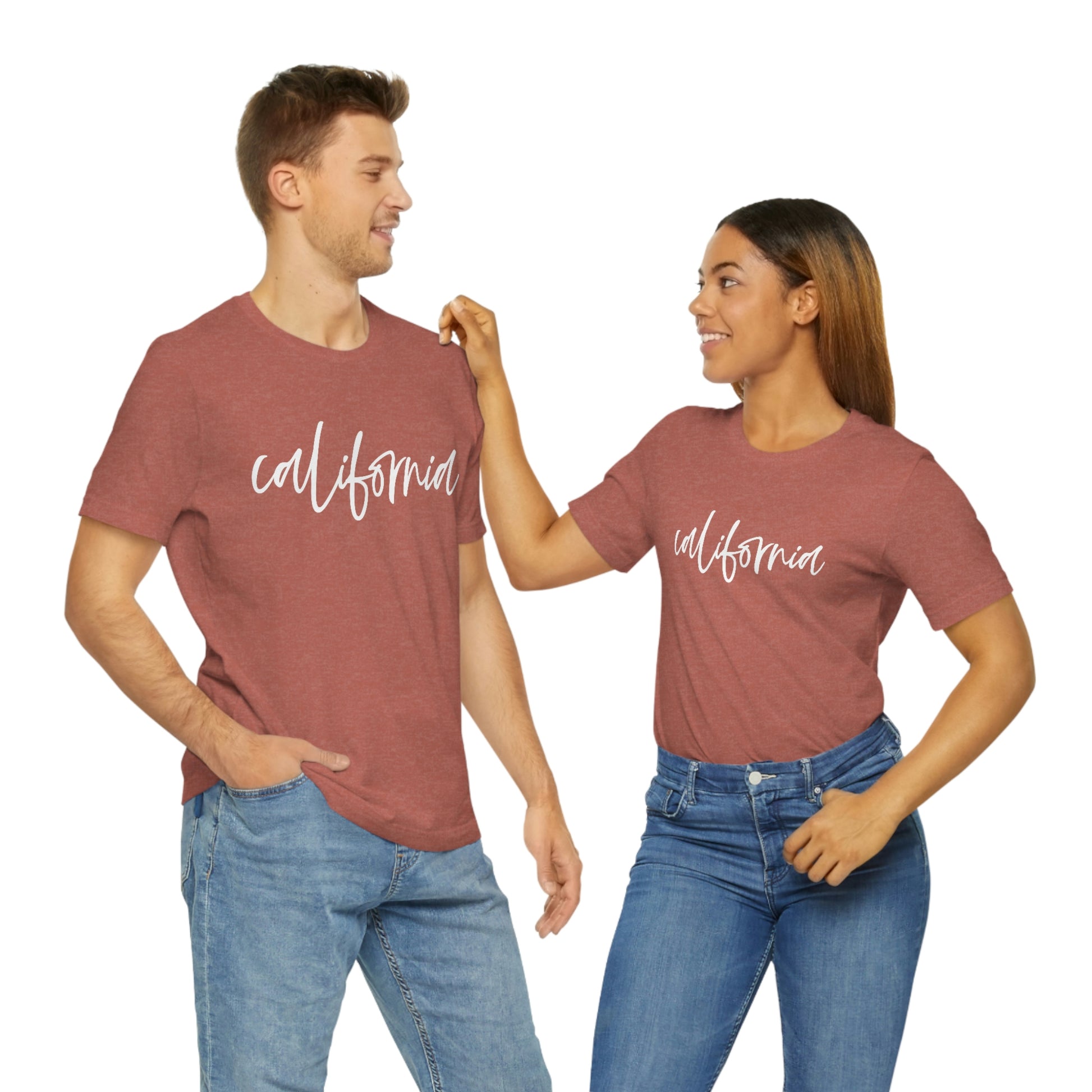 California White Script Unisex Jersey Short Sleeve T-shirt