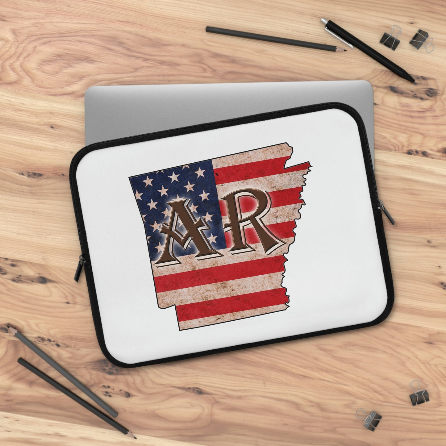 Arkansas US Flag AR Laptop Sleeve