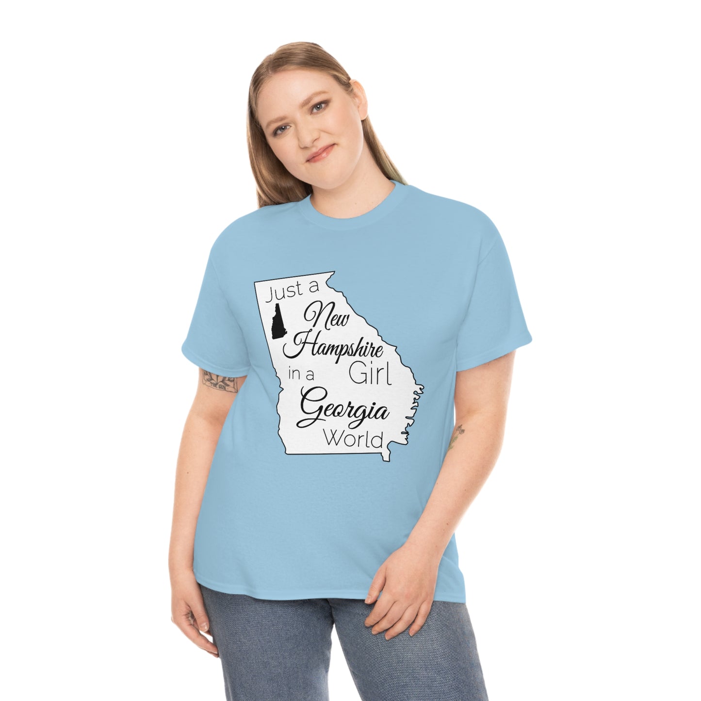 Just a New Hampshire Girl in a Georgia World Unisex Heavy Cotton Tee