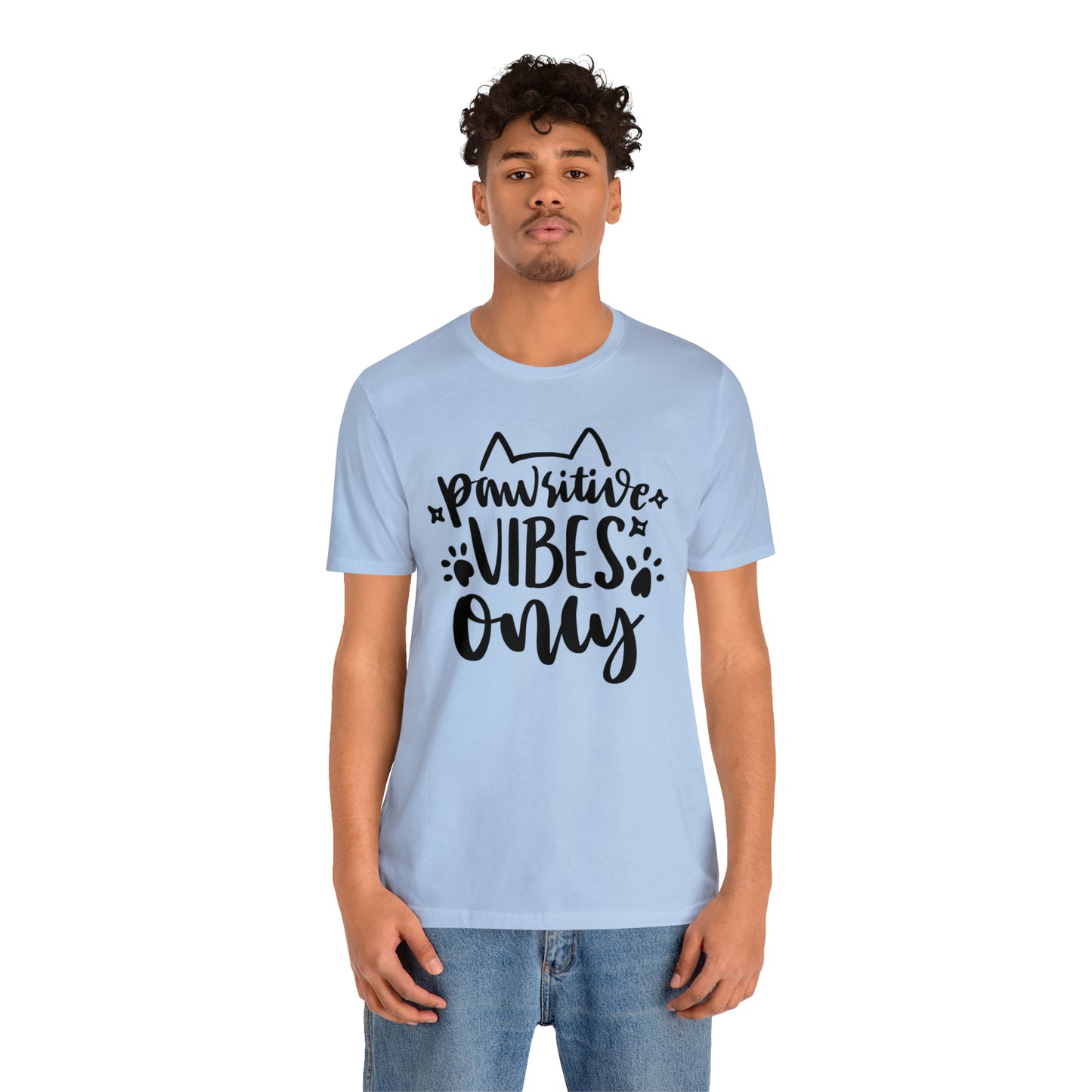 Pawsitive Vibes Only Cat Short Sleeve T-shirt