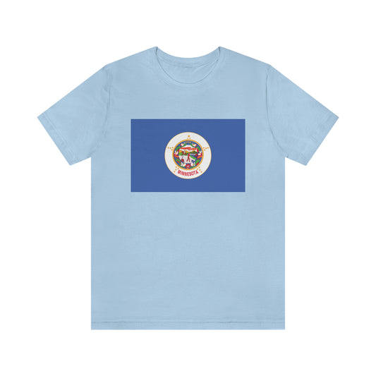 Minnesota Flag Unisex Jersey Short Sleeve Tee Tshirt T-shirt