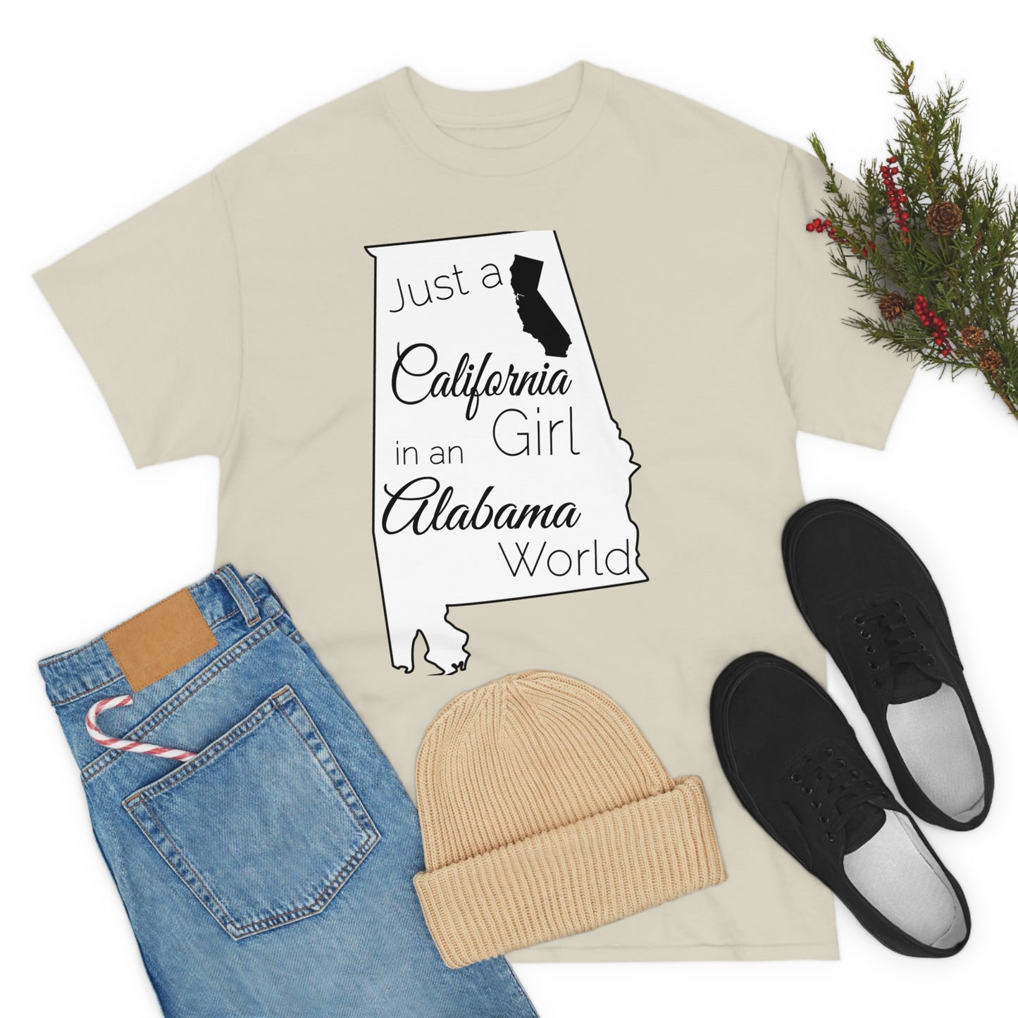 Just a California Girl in an Alabama World Unisex Heavy Cotton Tee