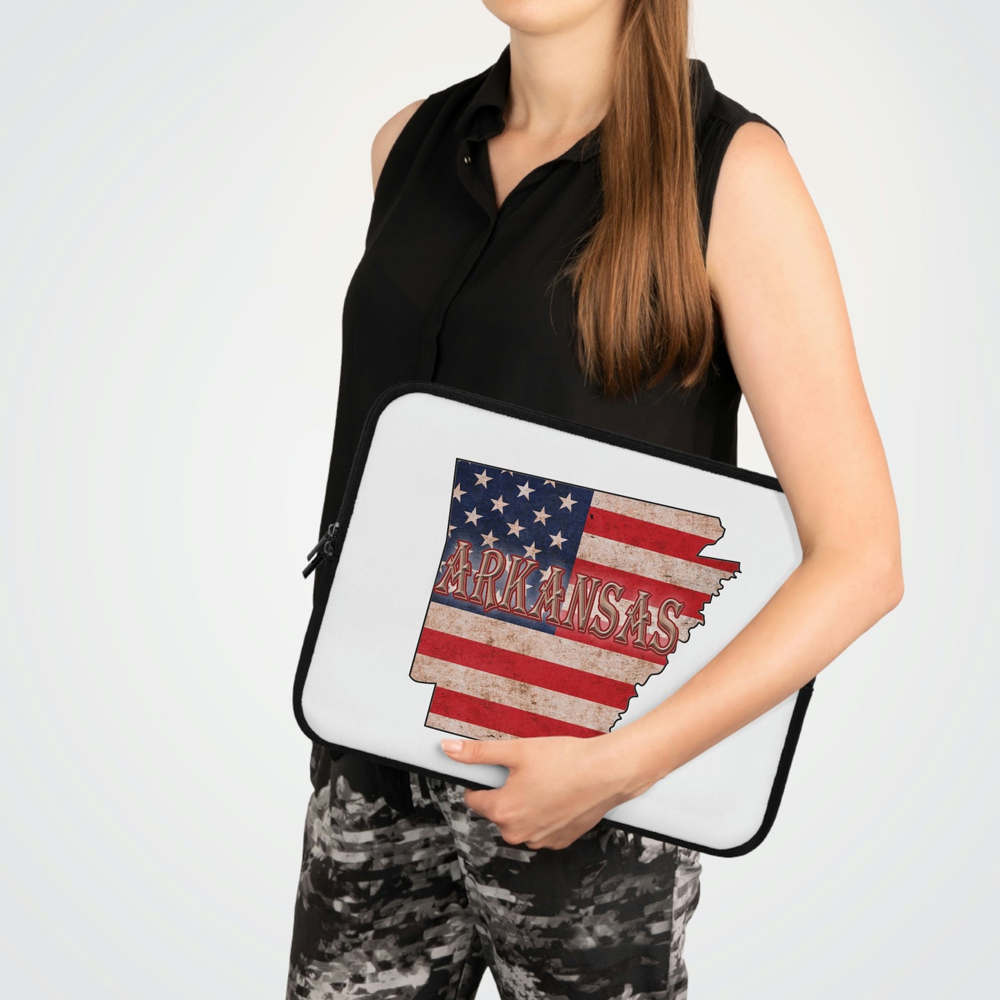 Arkansas US Flag Laptop Sleeve