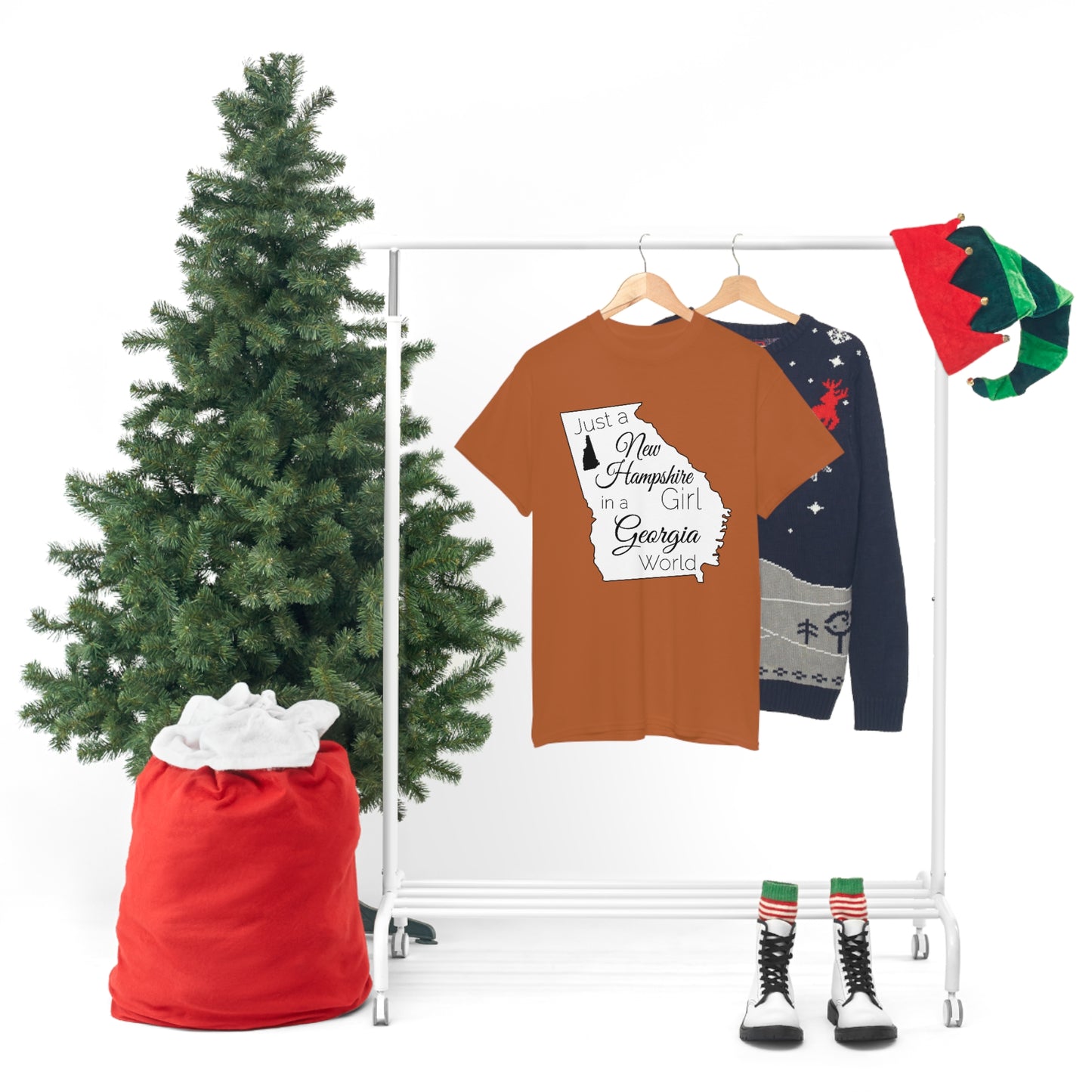 Just a New Hampshire Girl in a Georgia World Unisex Heavy Cotton Tee