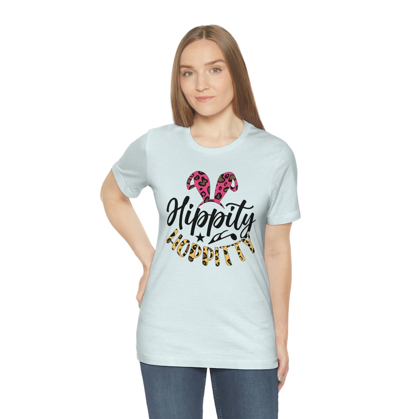 Hippity Hoppitty Leopard Print Unisex Jersey Short Sleeve Tee